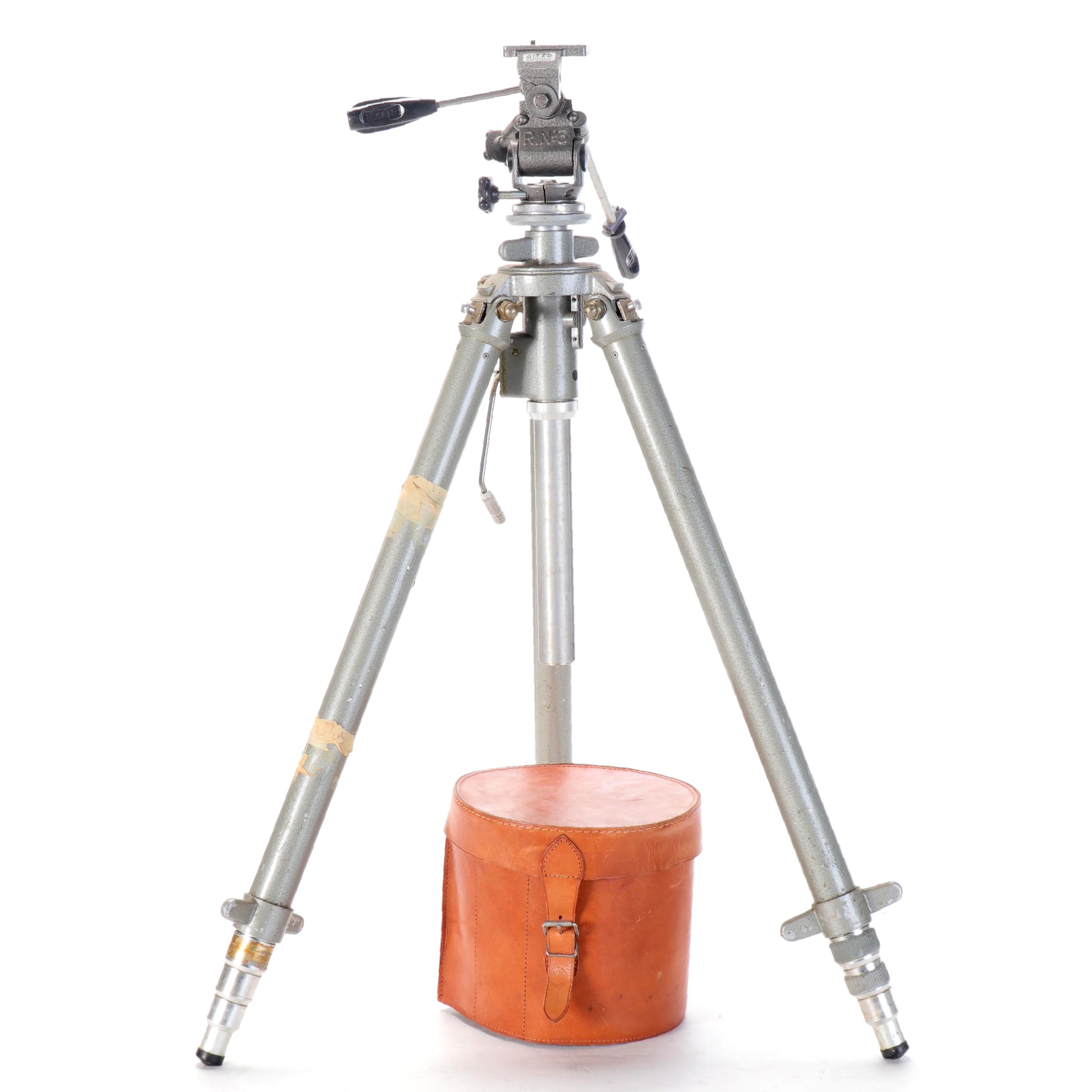 Gitzo Brevete S.G.D.G French  Compact Tripod with Leather Gitzo Case