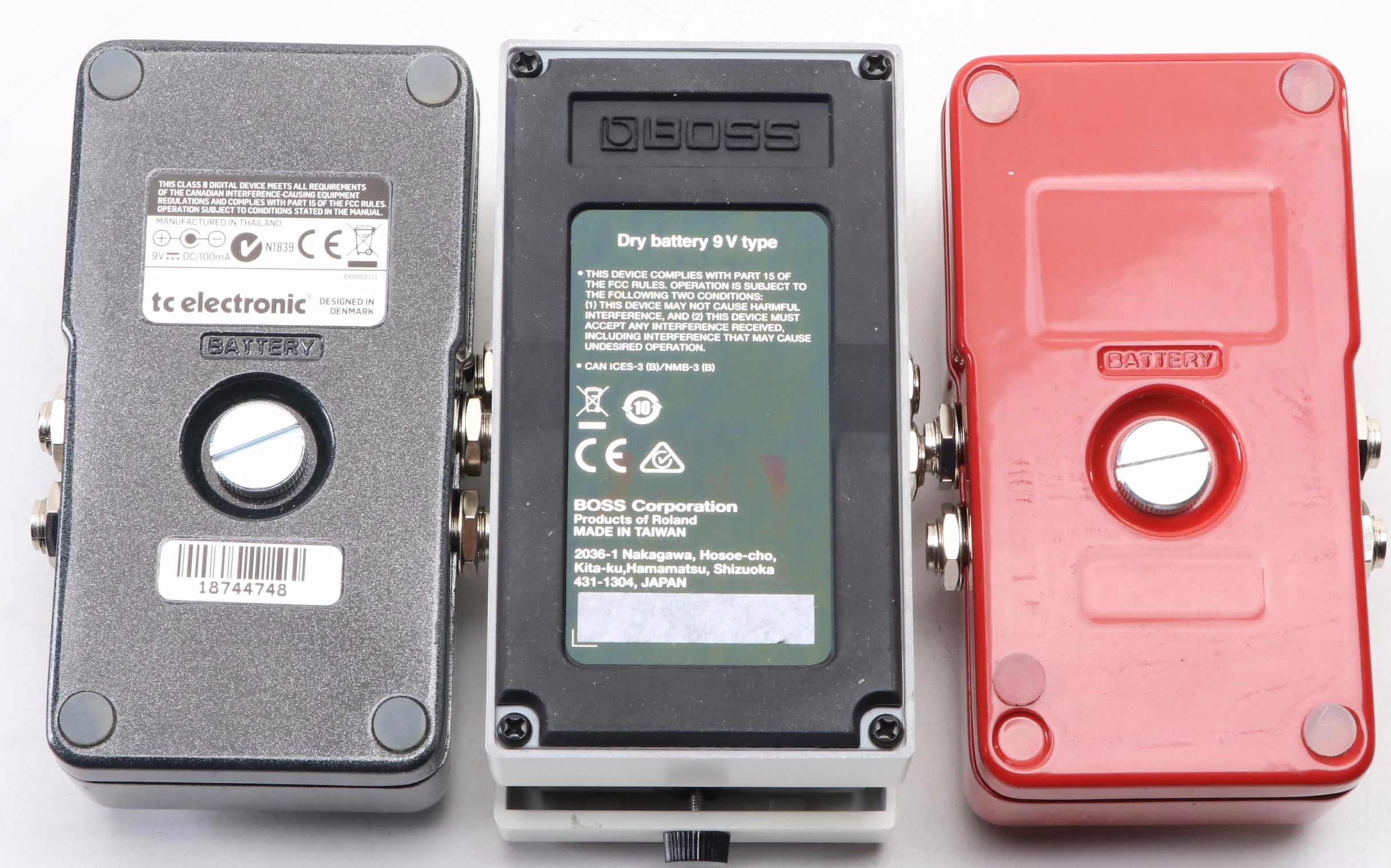 TC Electronic Sentry and Hall of Fame 2 and Boss TU-3 Chromatic Tuner