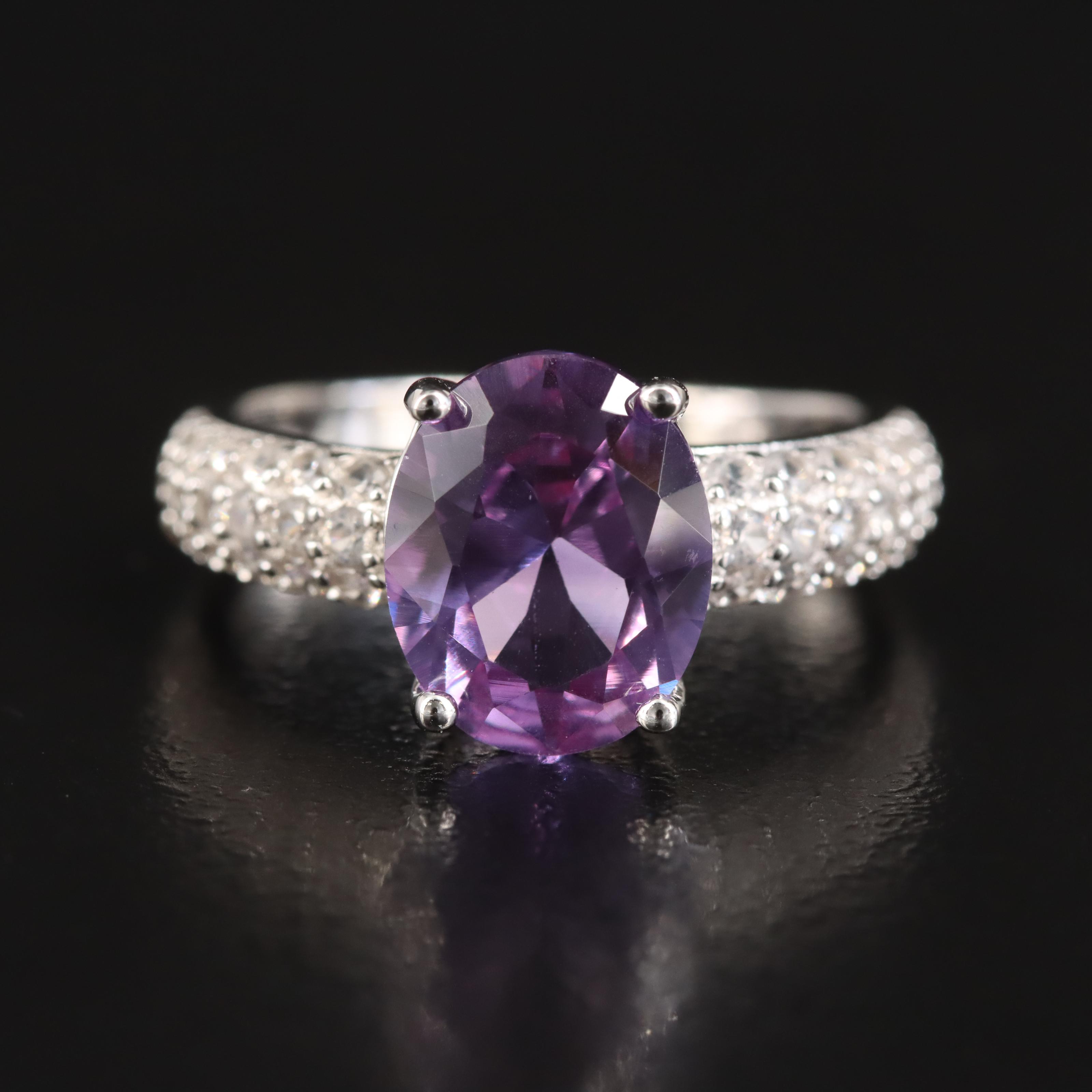 Sterling Color Change Sapphire Ring