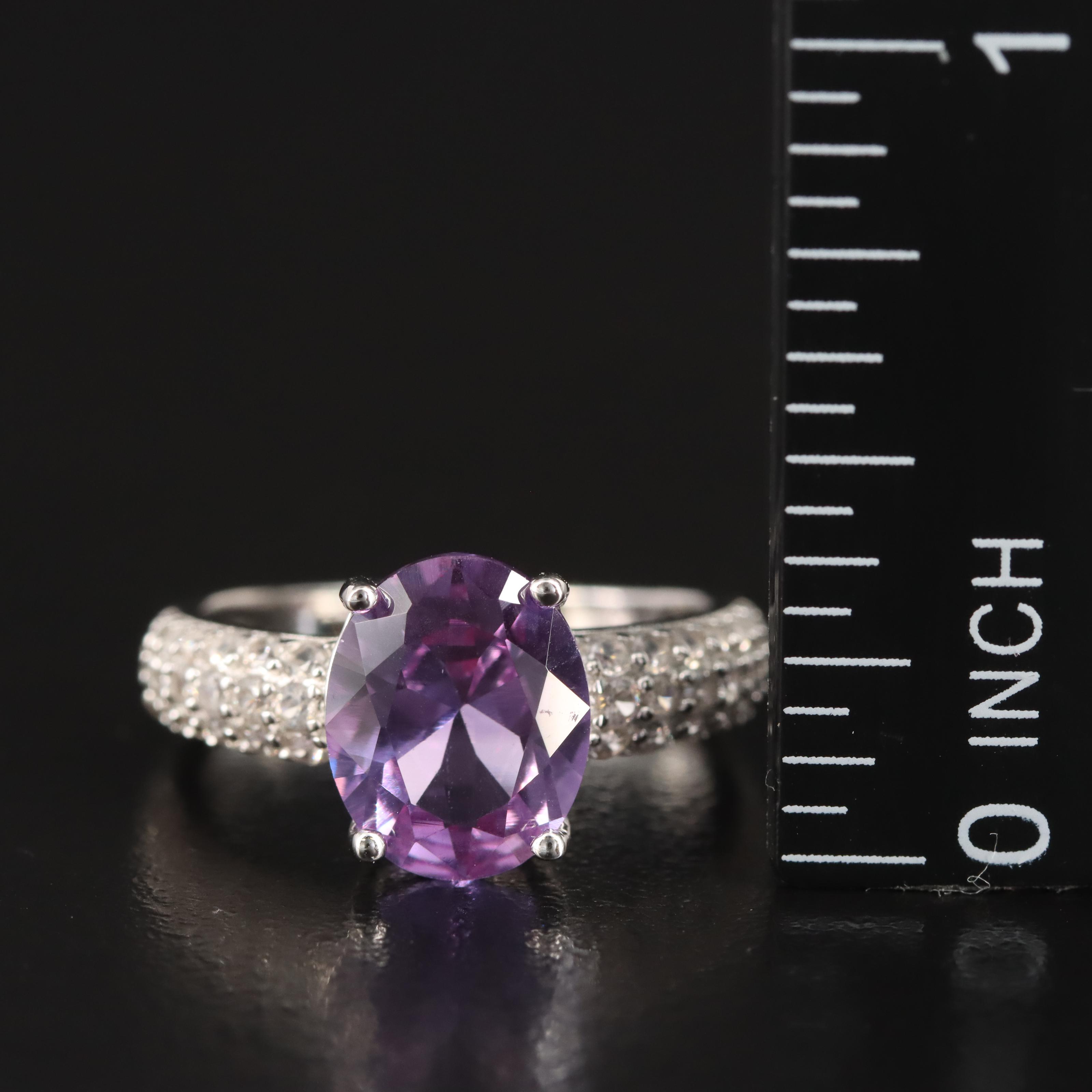 Sterling Color Change Sapphire Ring