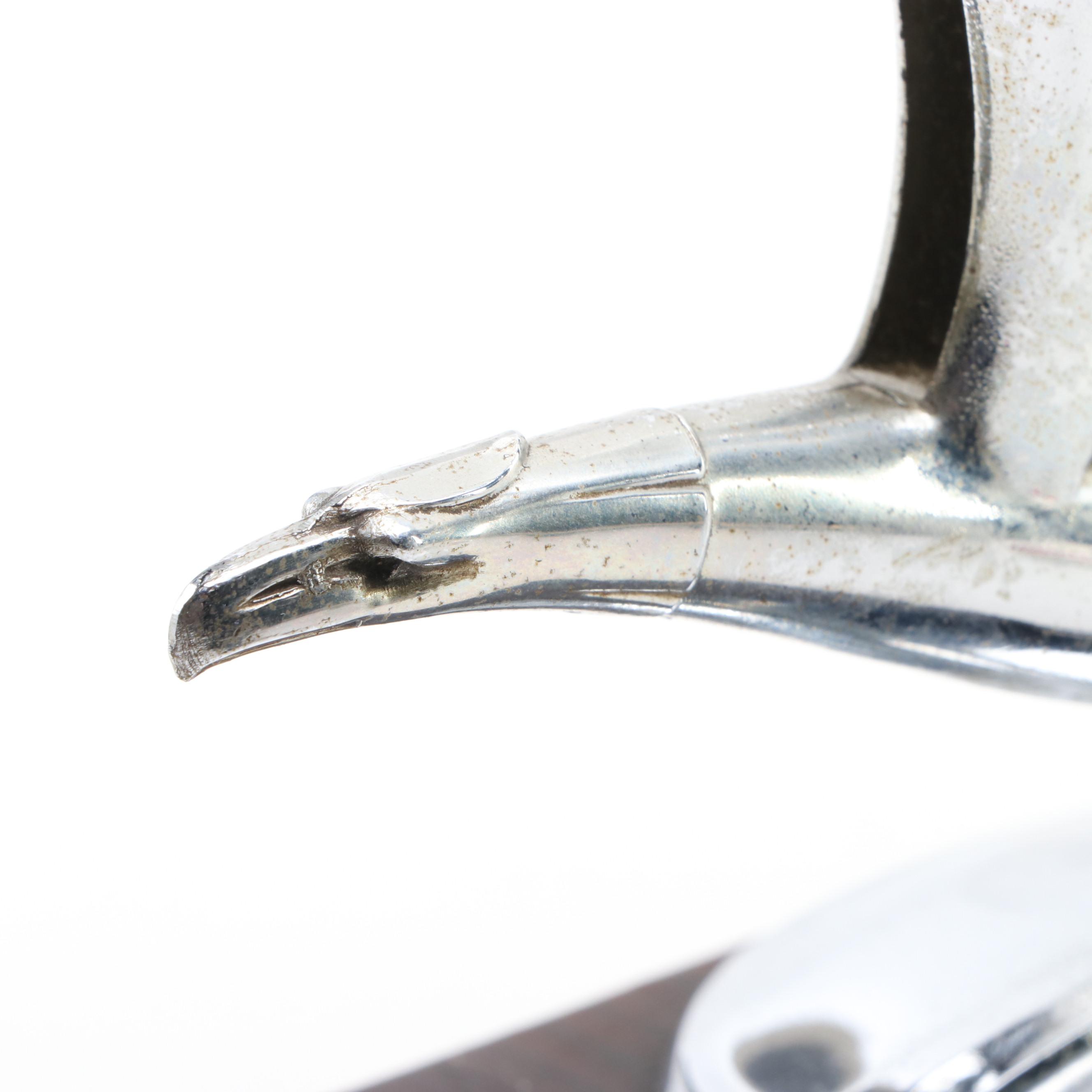 Chevrolet Eagle Hood Ornament with Swirl Glass Shift Knob, 1930s