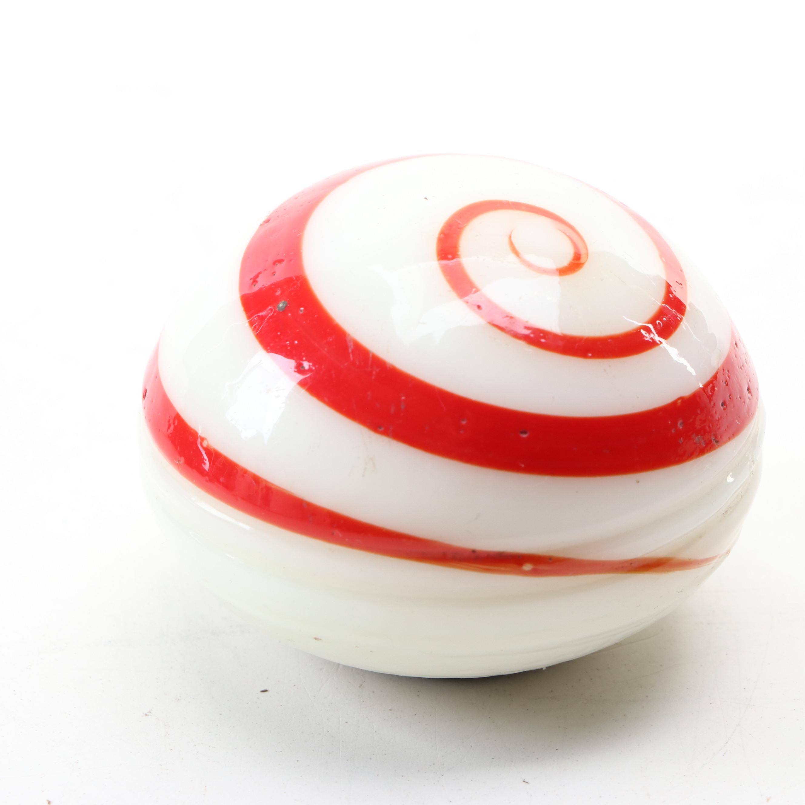 Chevrolet Eagle Hood Ornament with Swirl Glass Shift Knob, 1930s