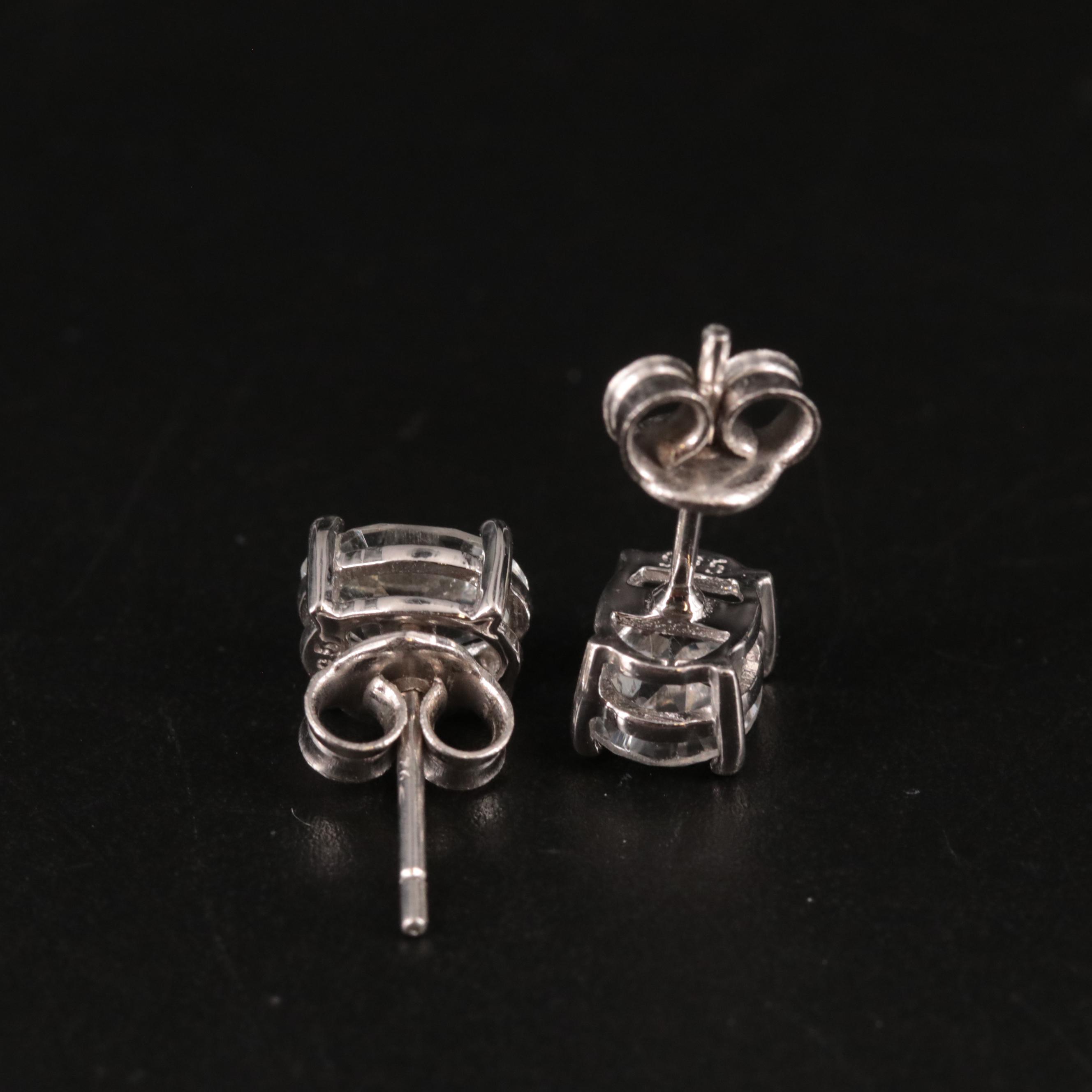 Sterling Gemstone Stud Earrings