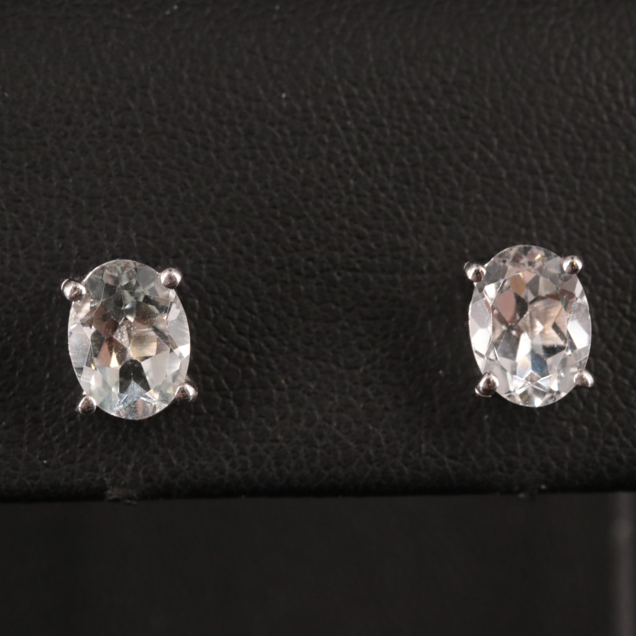 Sterling Gemstone Stud Earrings