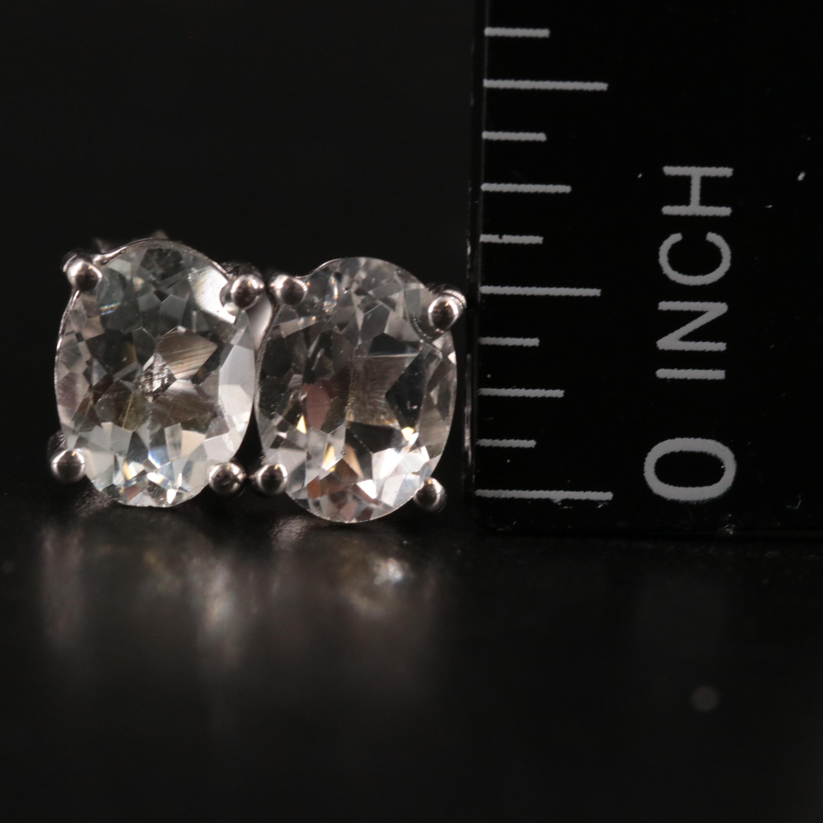 Sterling Gemstone Stud Earrings