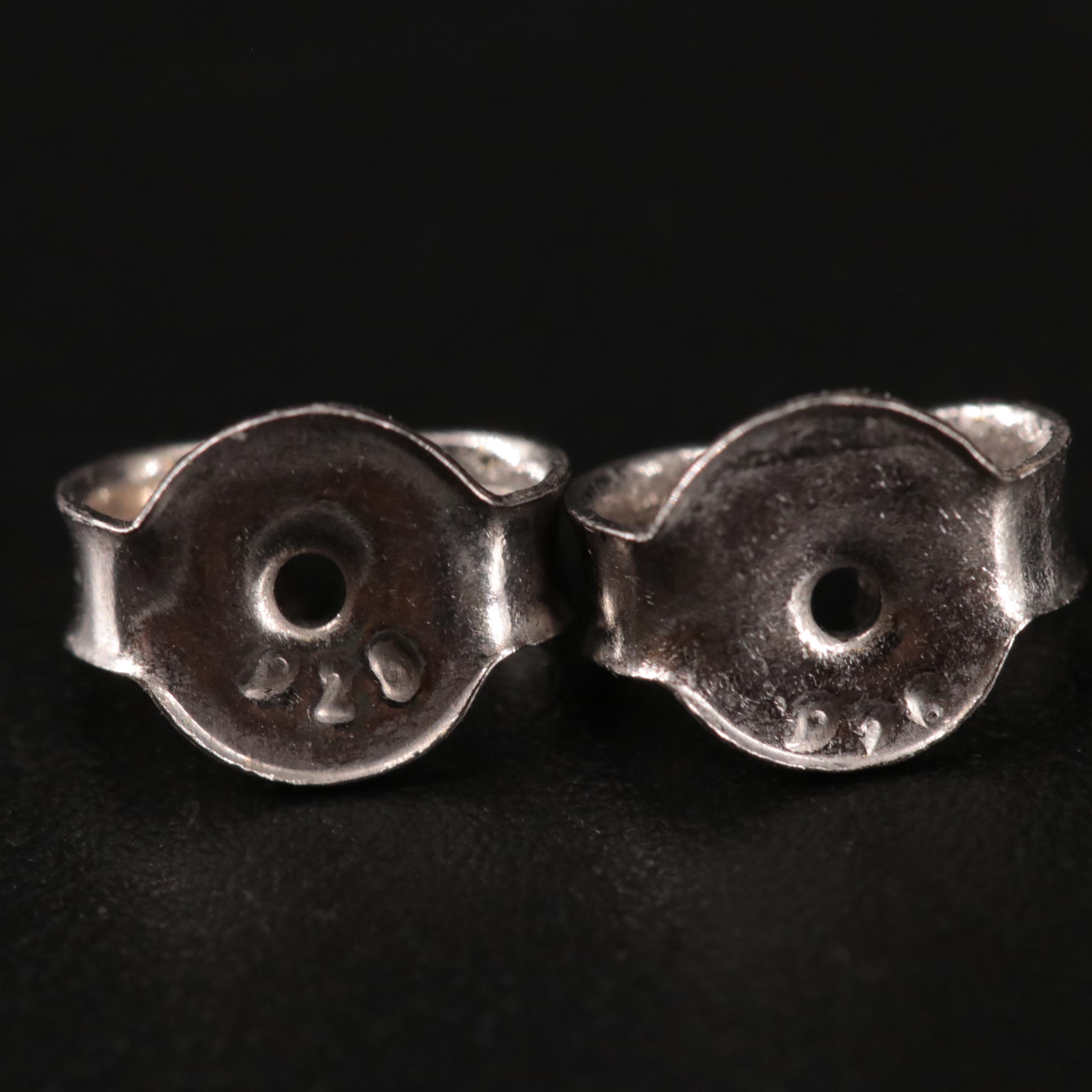 Sterling Gemstone Stud Earrings