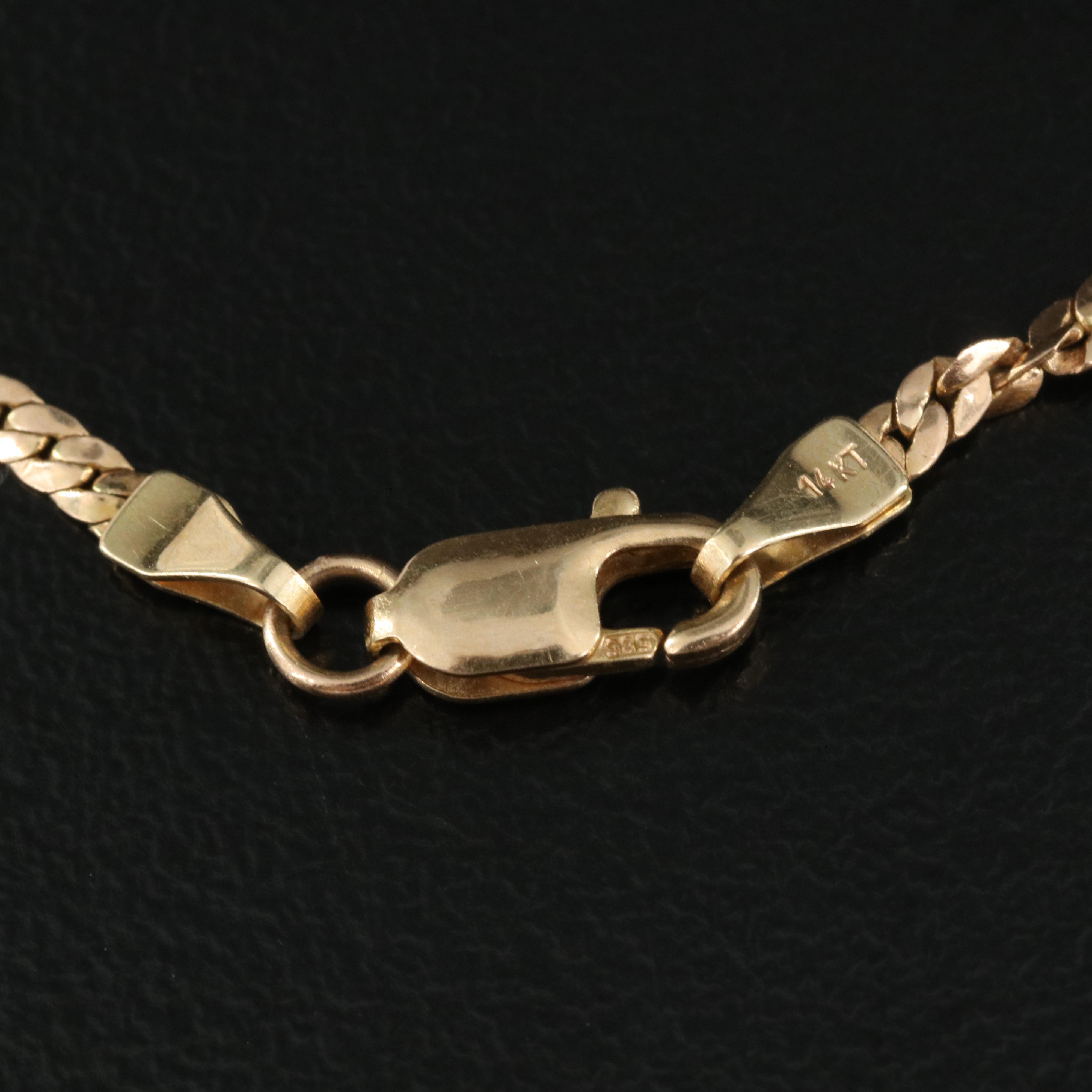 14K Ruby and Diamond Heart Necklace