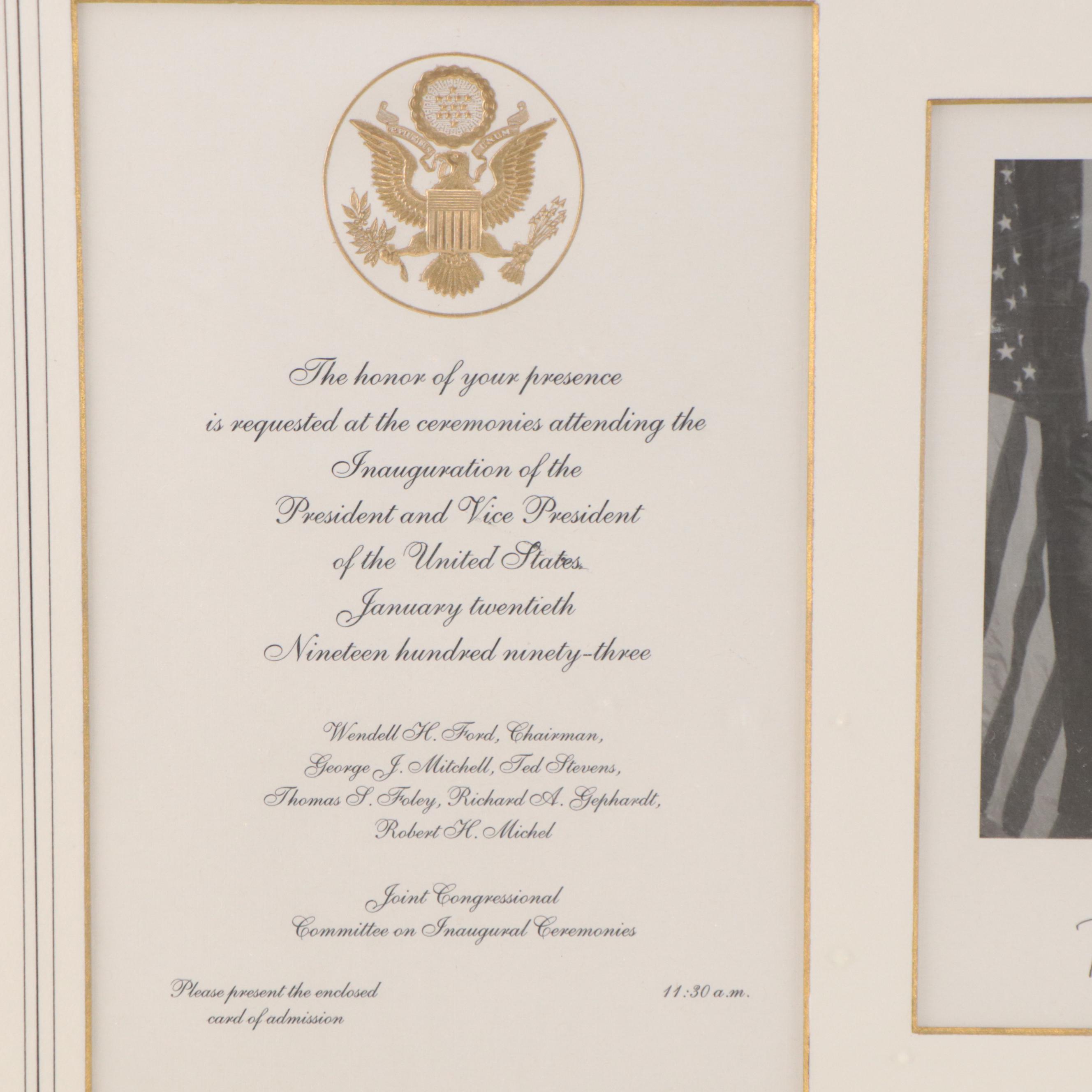 Bill Clinton Inauguration Ceremonies Program, 1993