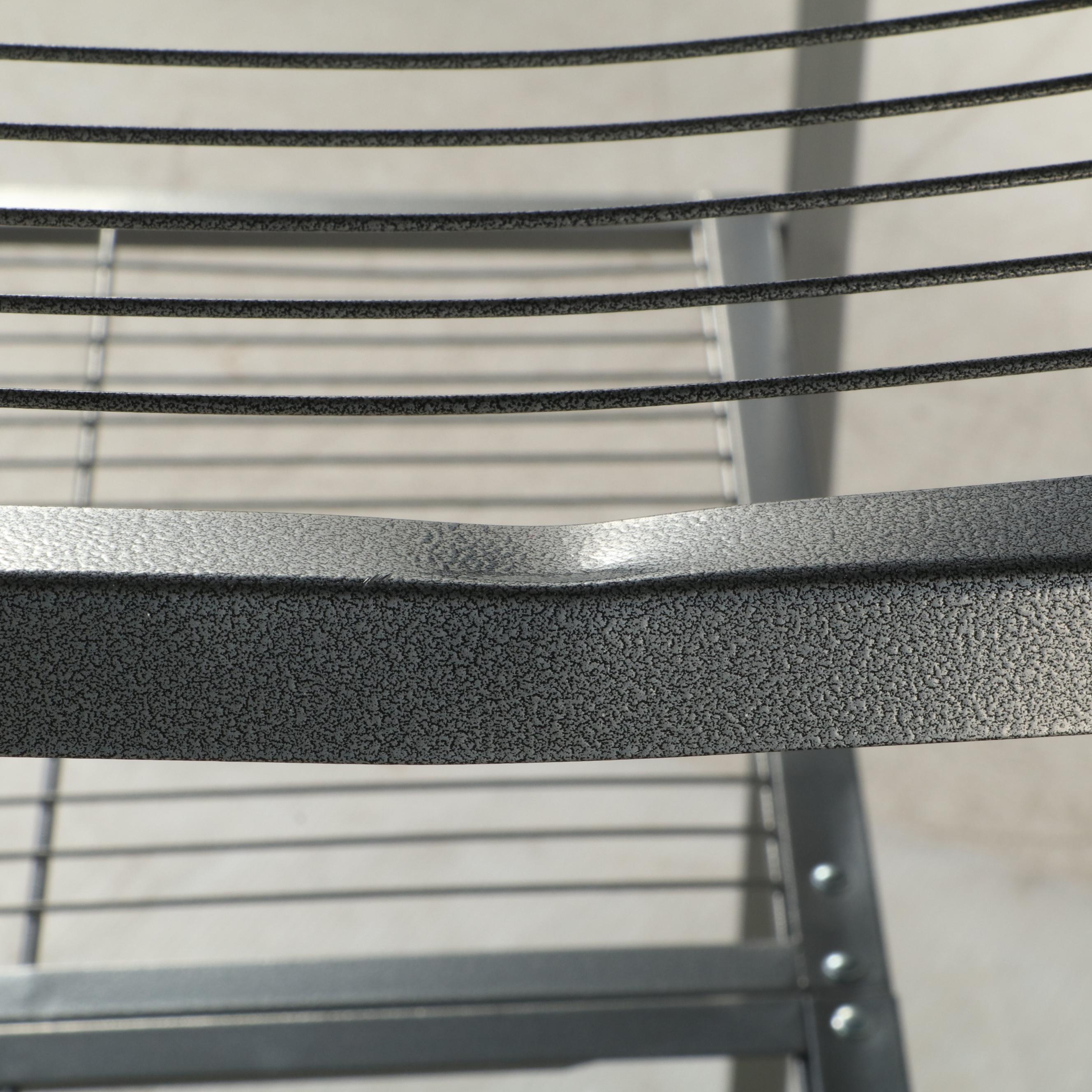 Two Origami Folding Metal Storage Shelf Units