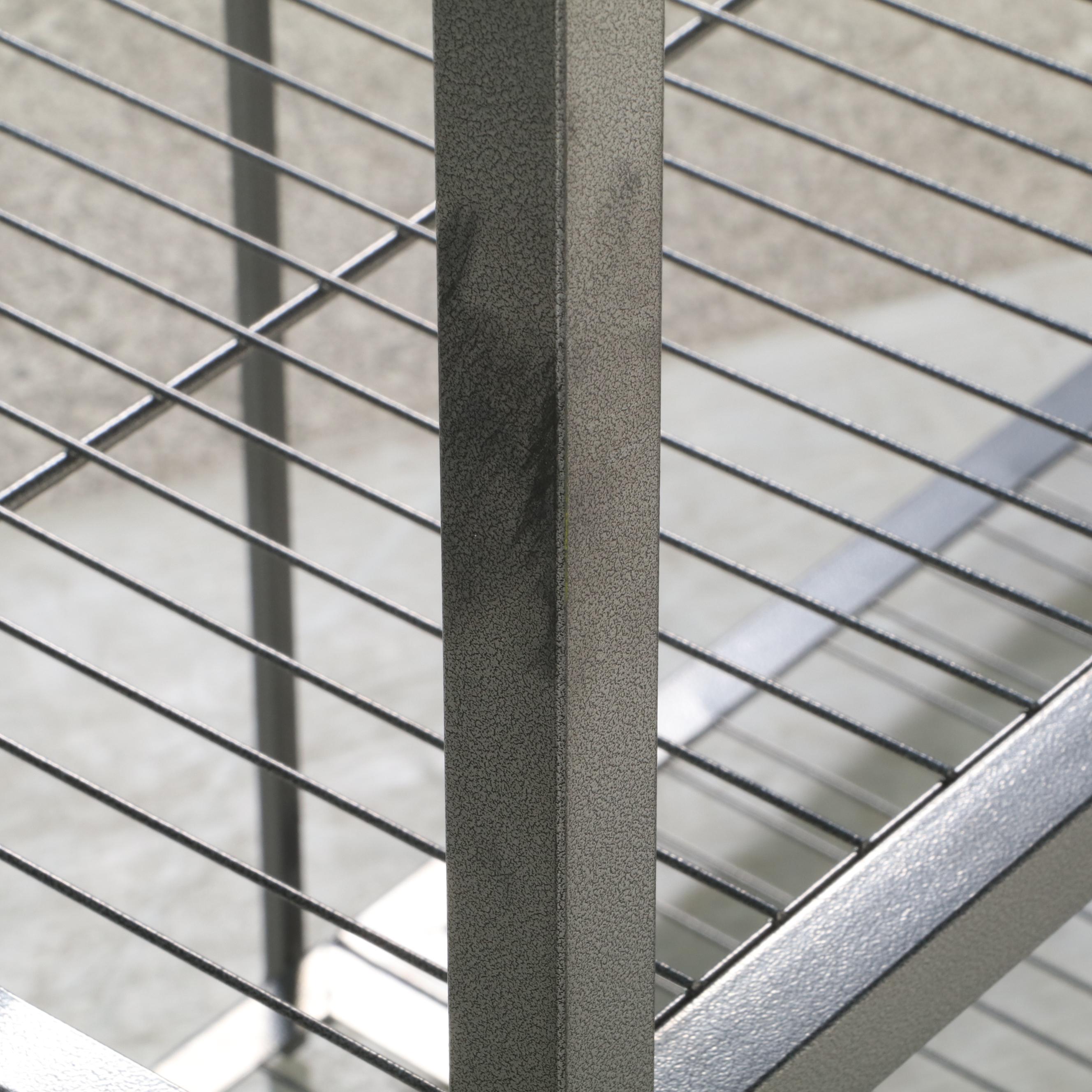 Two Origami Folding Metal Storage Shelf Units