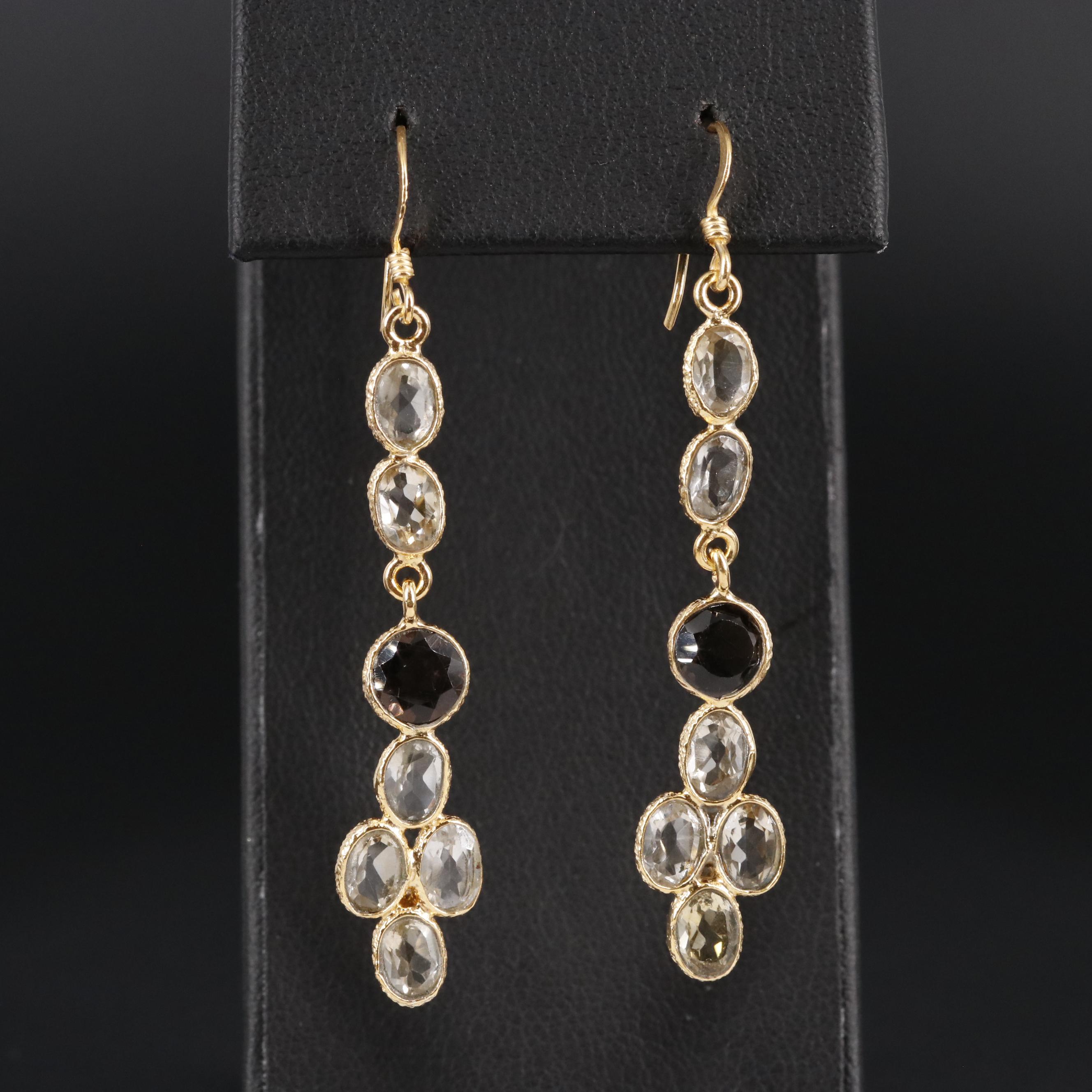 Sterling Gemstone Dangle Earrings