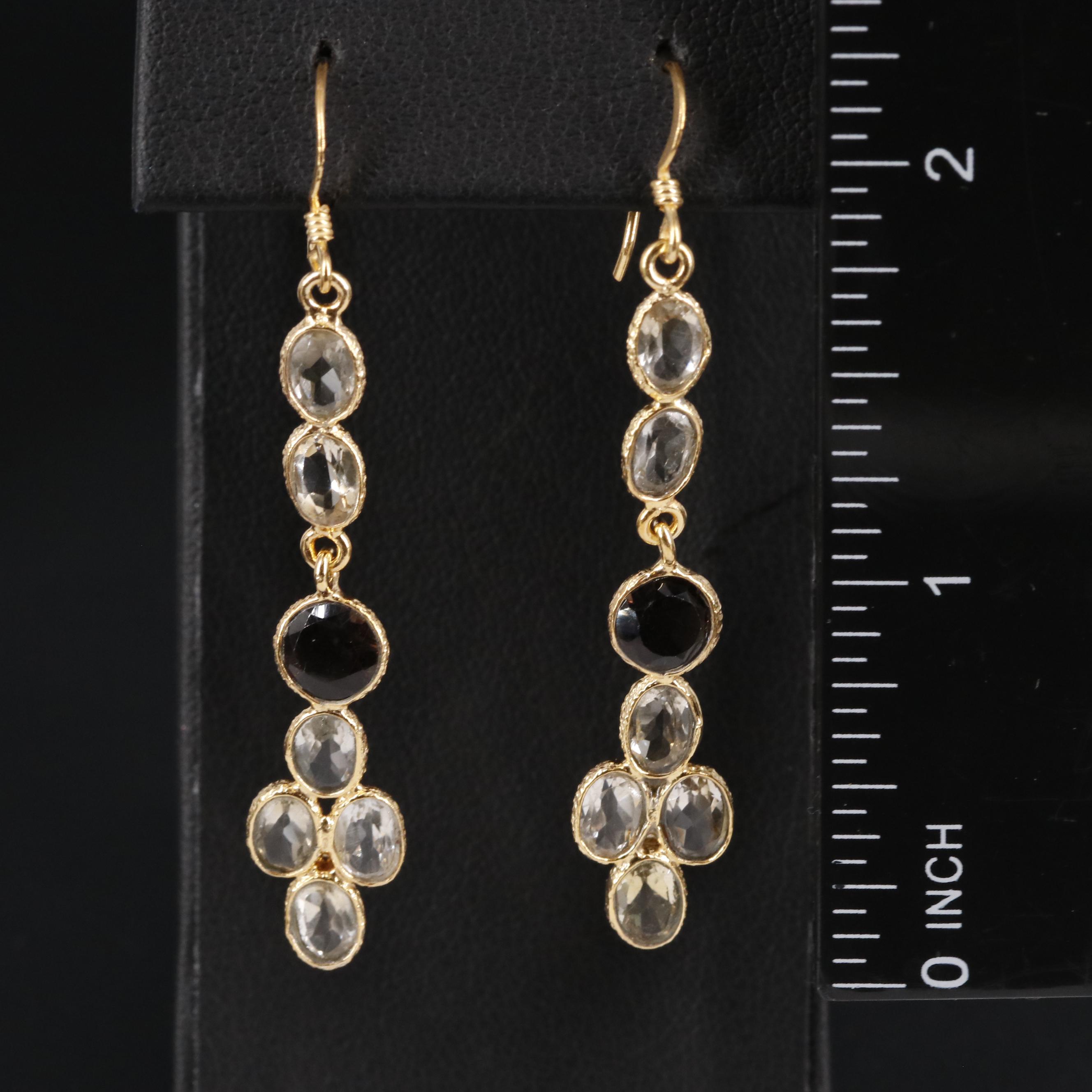 Sterling Gemstone Dangle Earrings