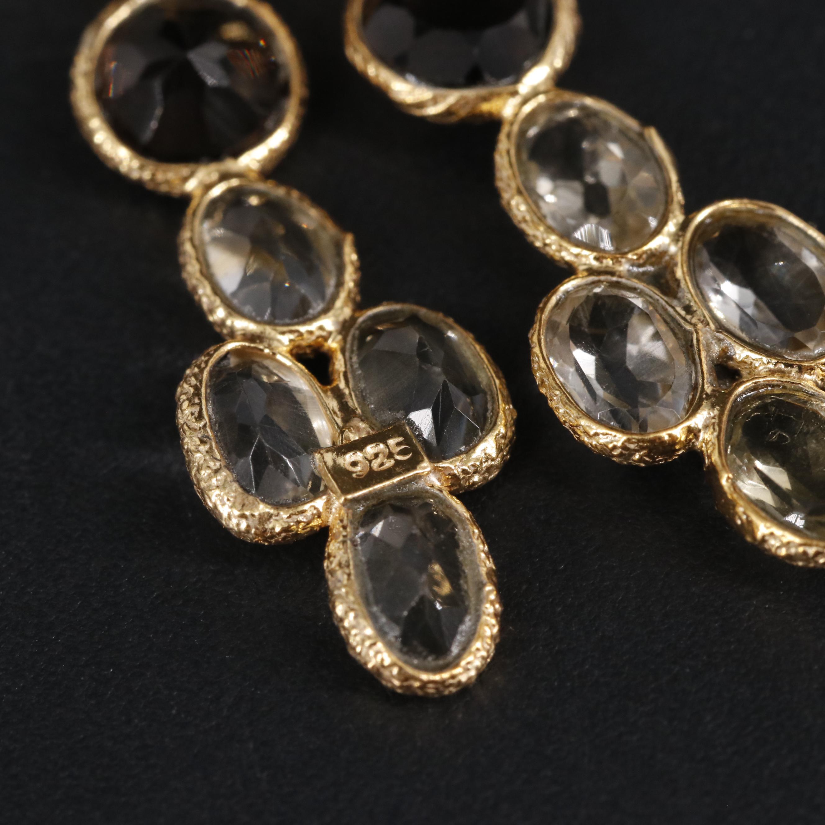 Sterling Gemstone Dangle Earrings