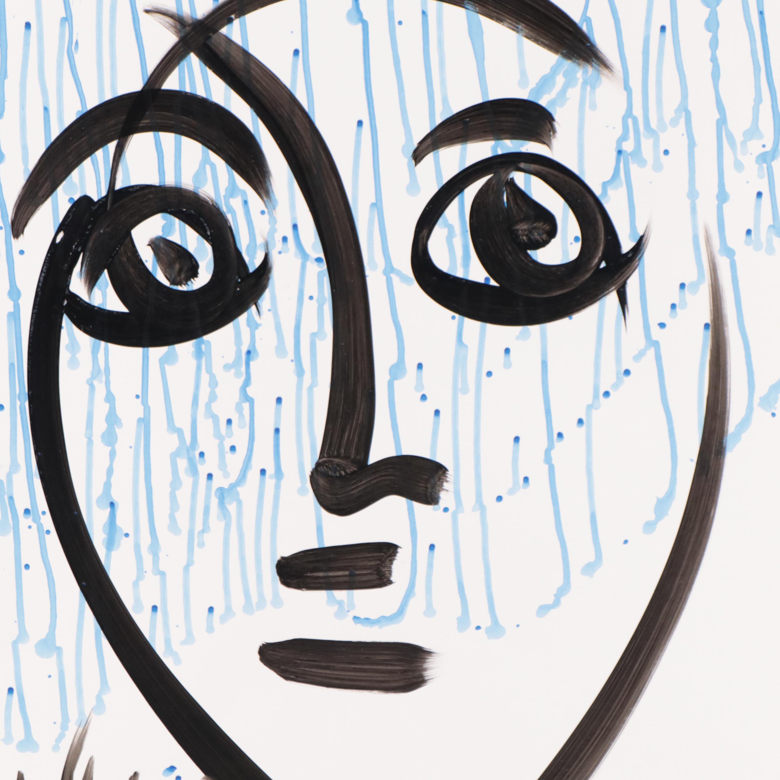 Peter Keil Abstract Portrait Acrylic Painting