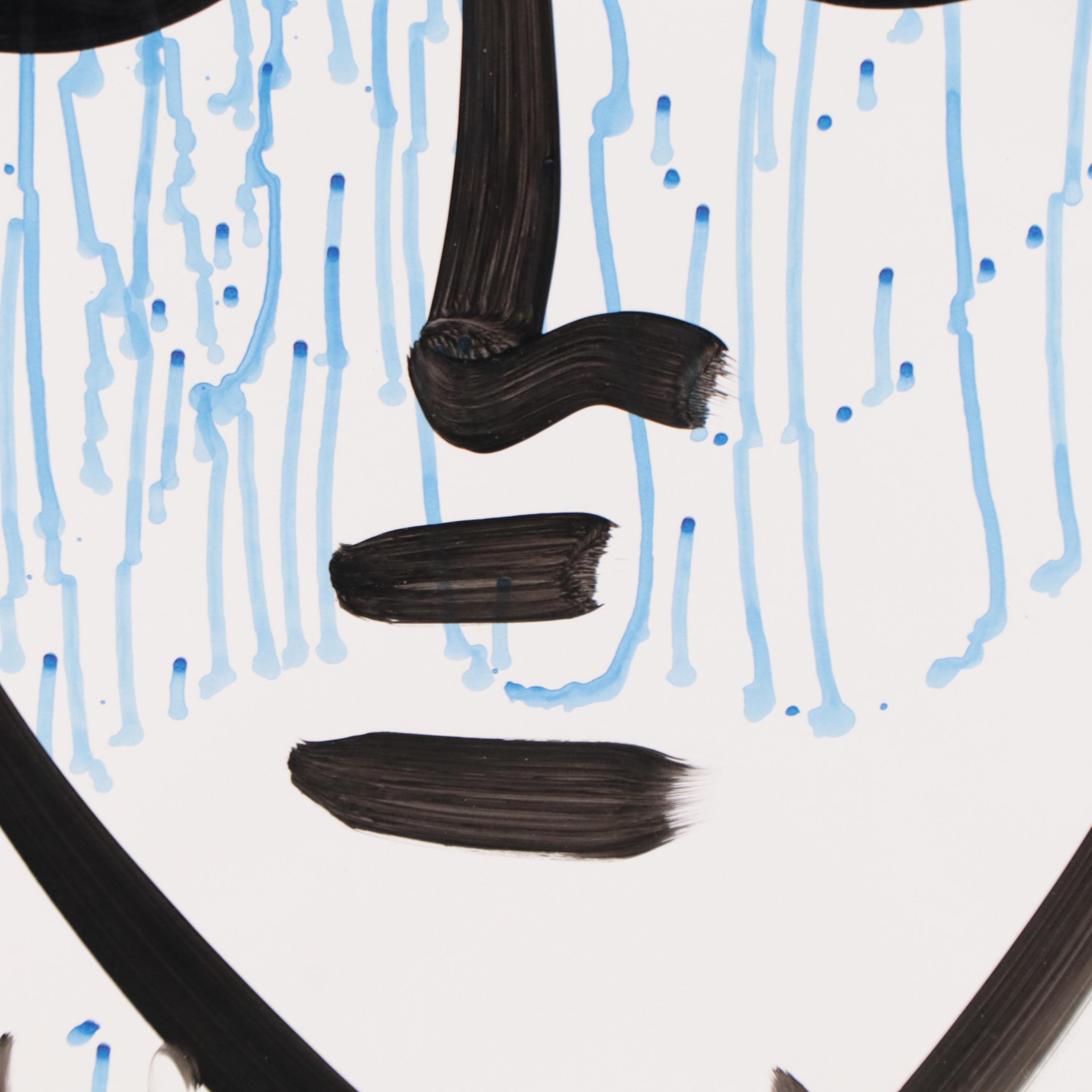 Peter Keil Abstract Portrait Acrylic Painting