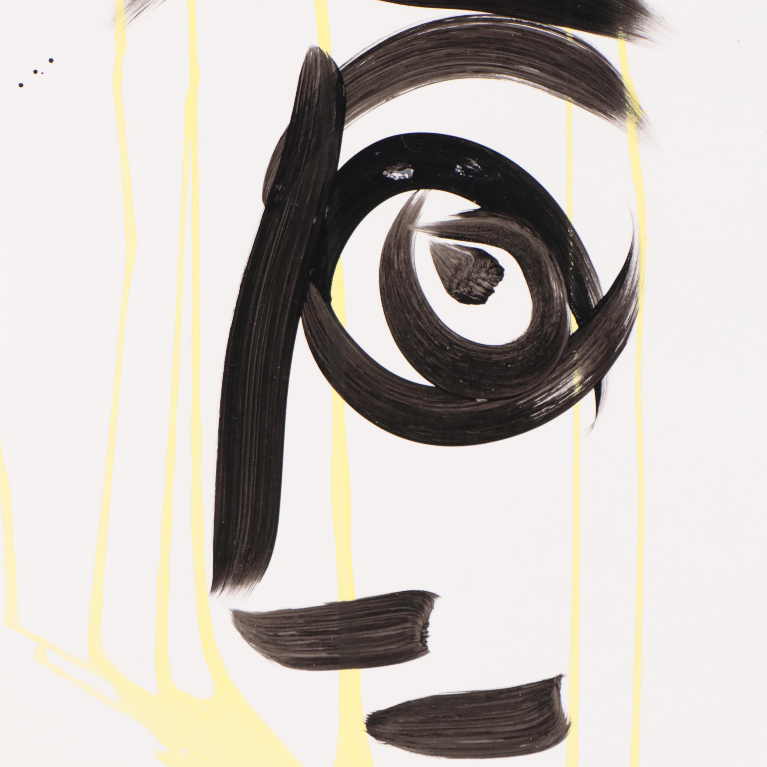 Peter Keil Abstract Portrait Acrylic Painting