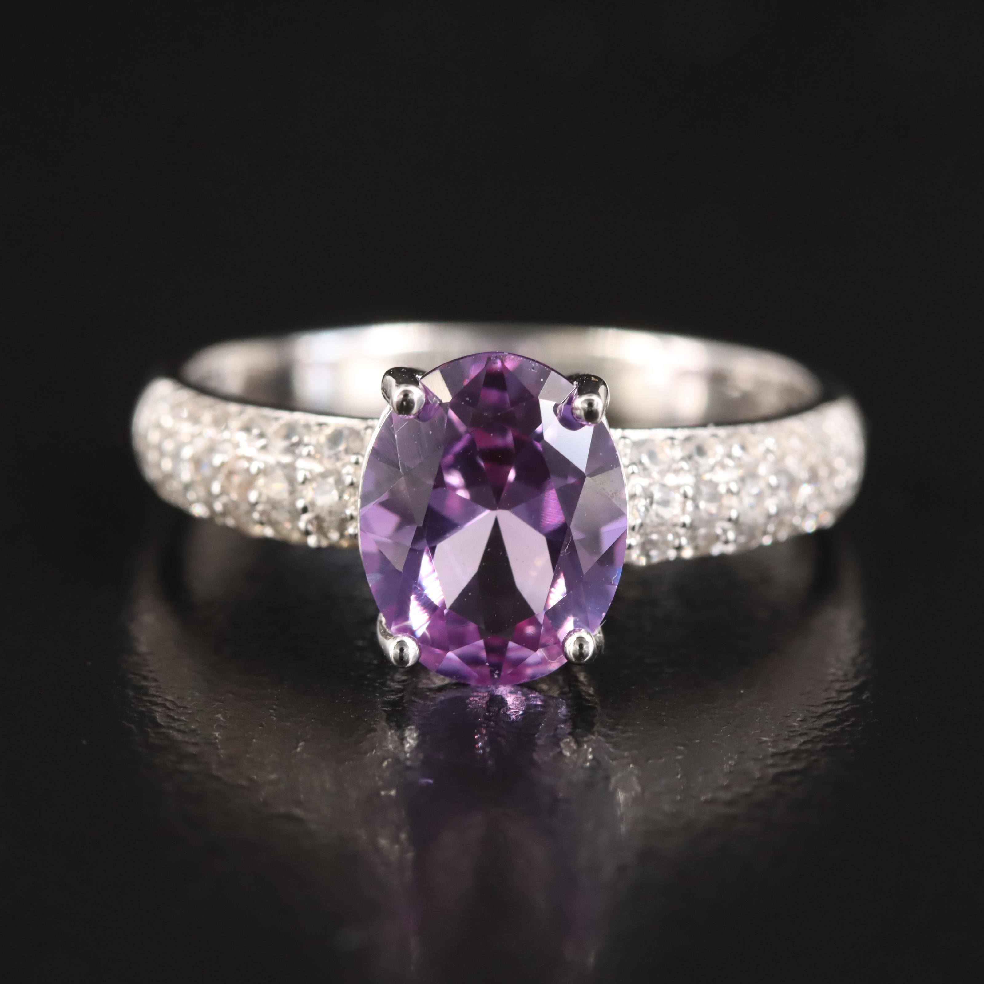 Sterling Sapphire and Topaz Ring