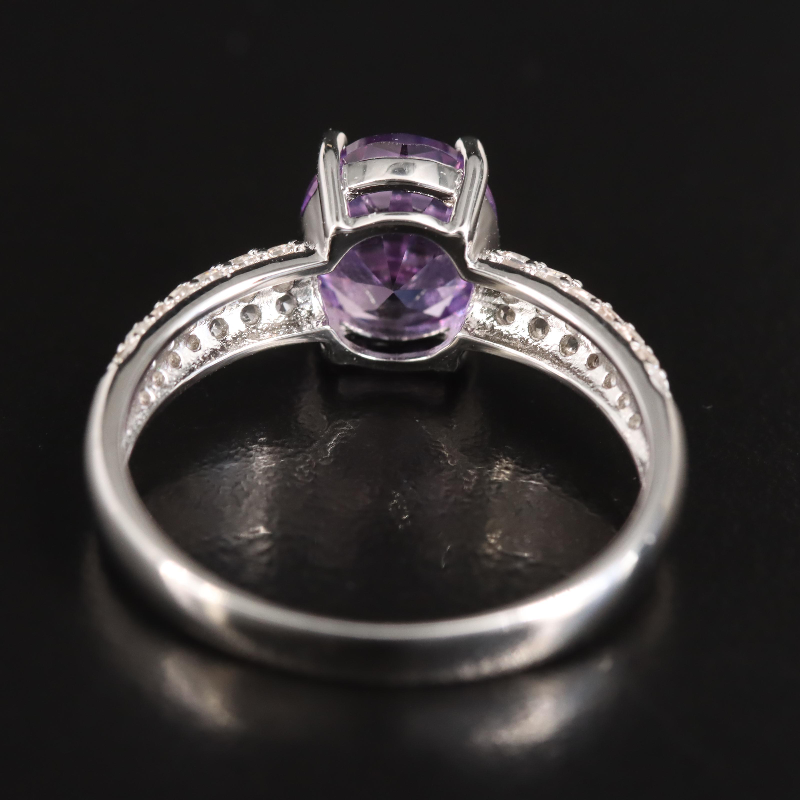 Sterling Sapphire and Topaz Ring