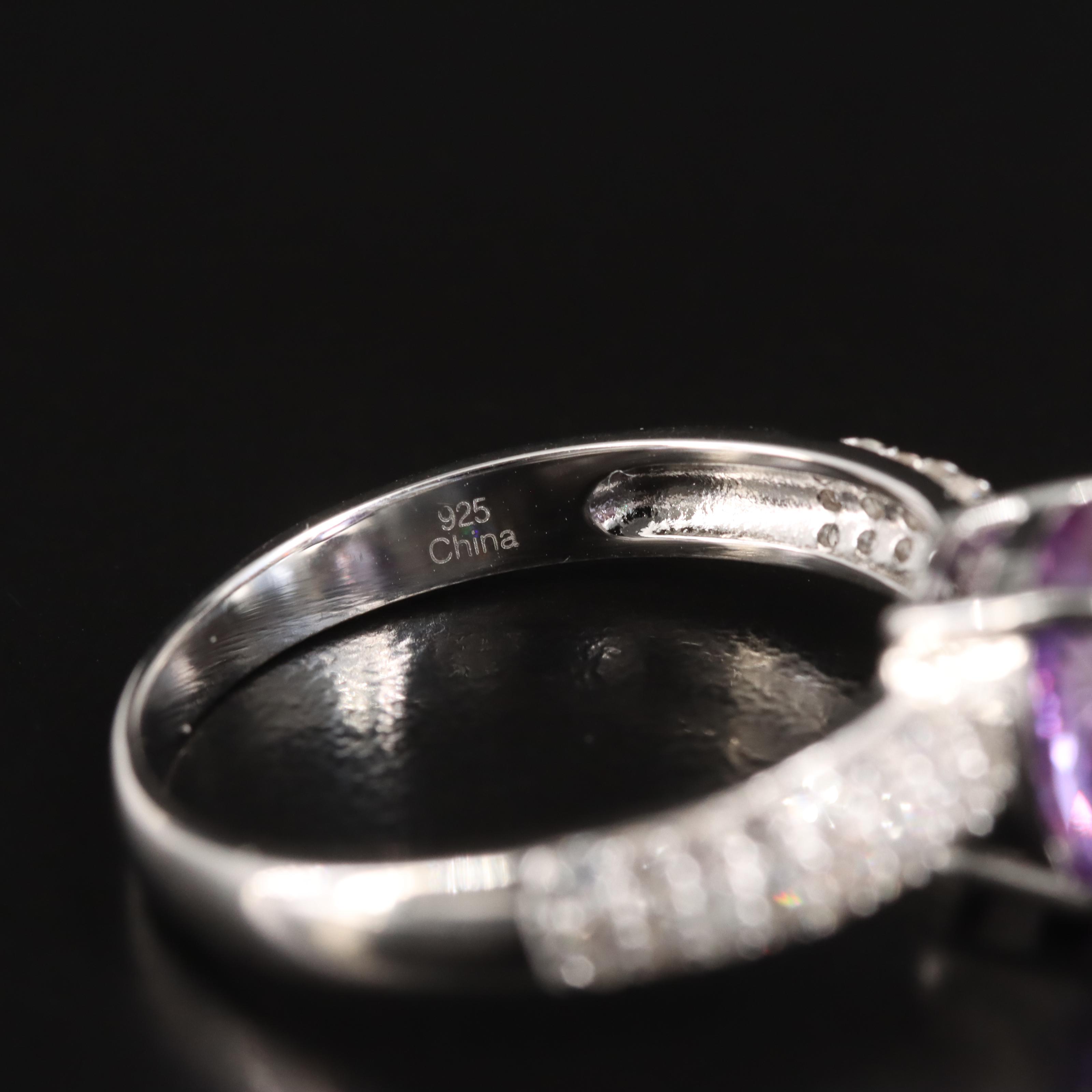 Sterling Sapphire and Topaz Ring