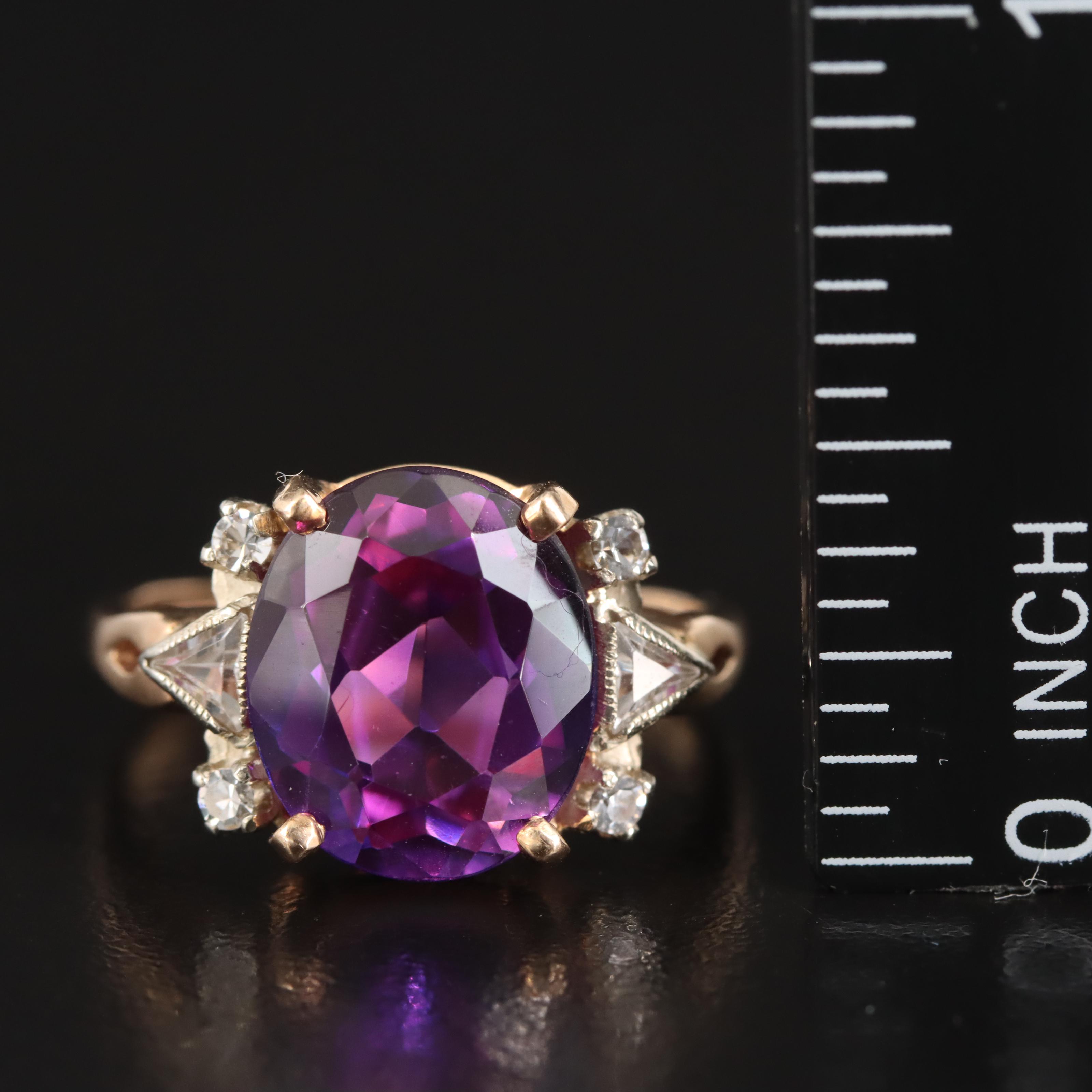 10K Color Change Sapphire and Spinel Ring