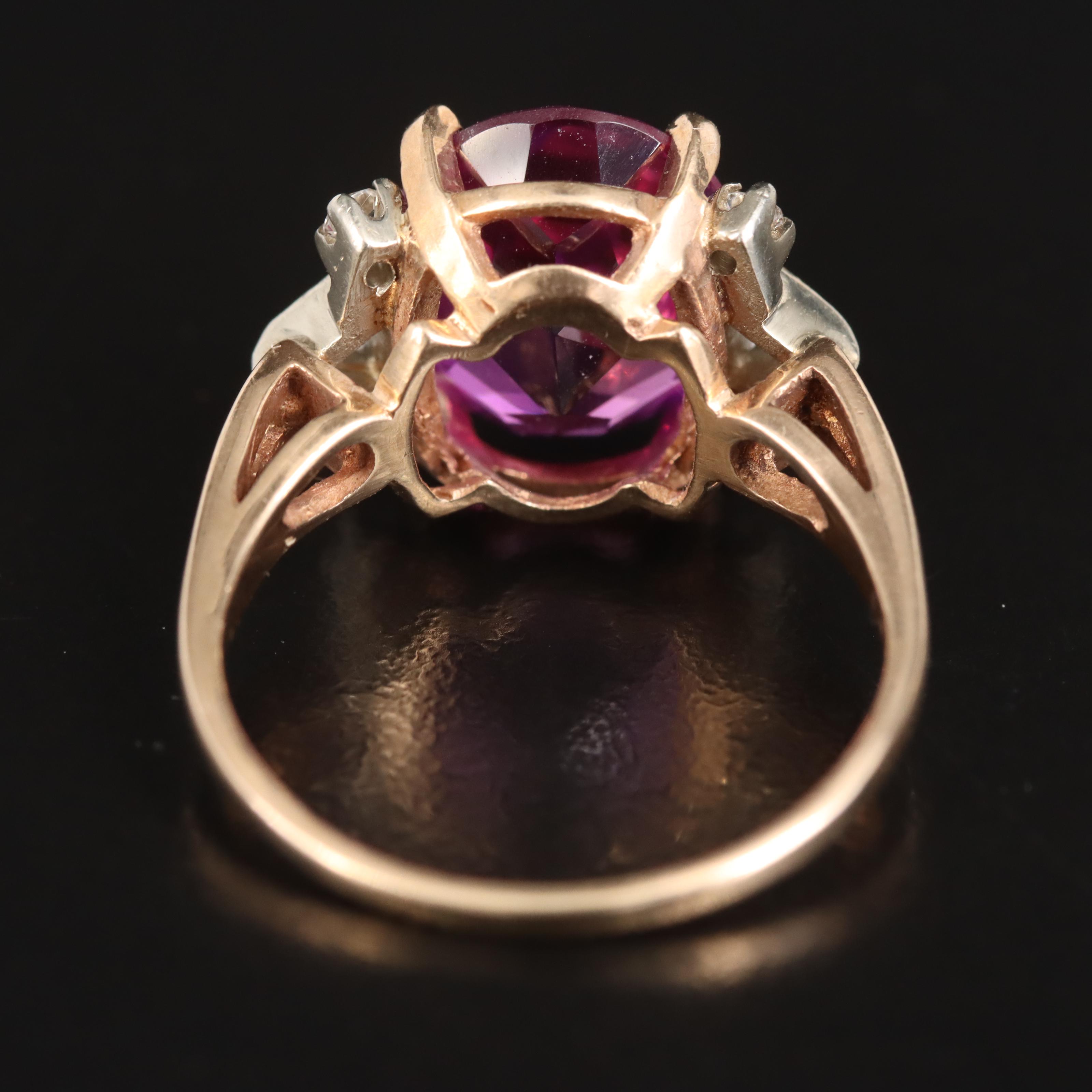 10K Color Change Sapphire and Spinel Ring