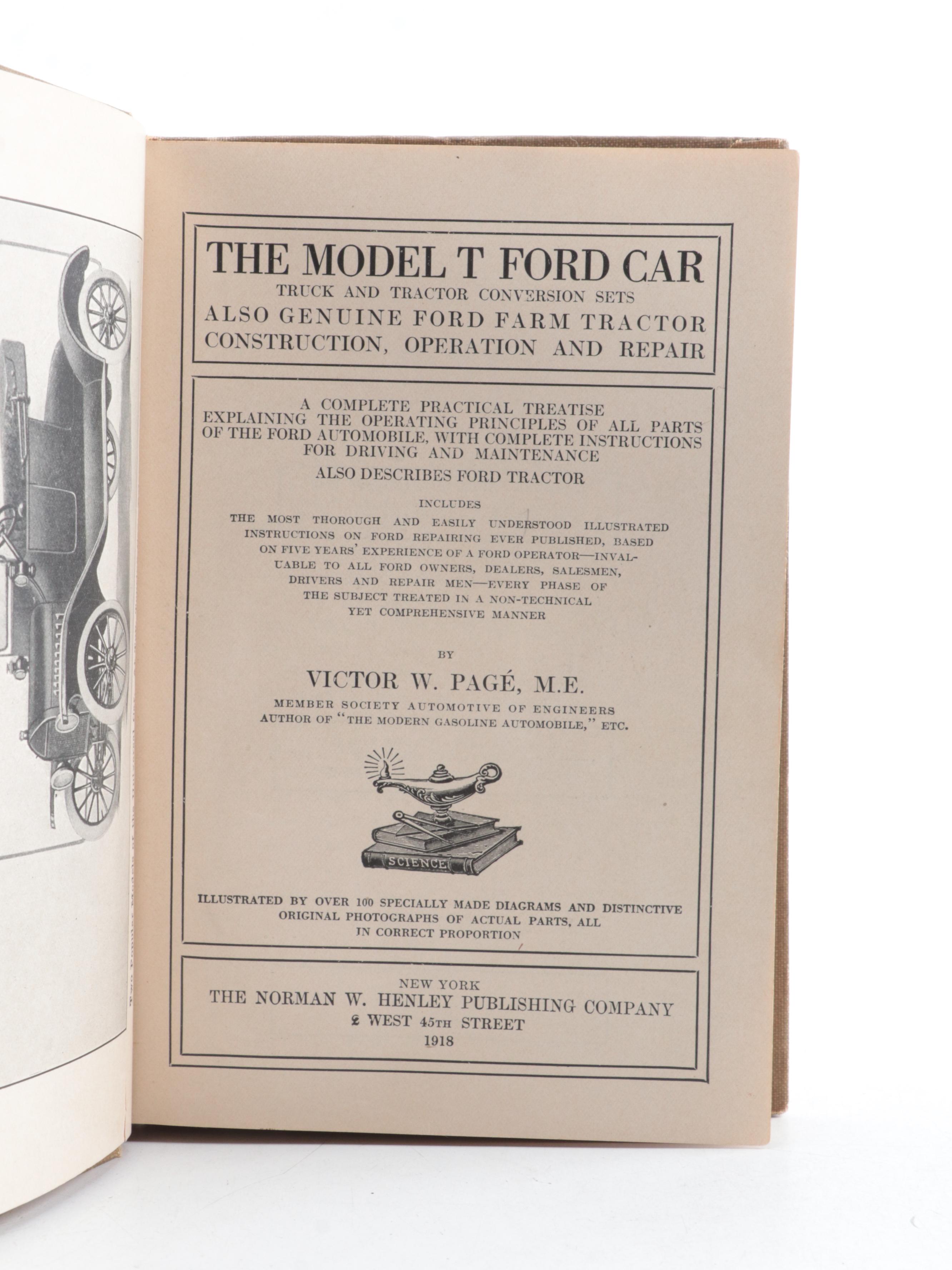 "The Model T Ford Car" by Victor W. Pagé and More Auto Mechanic Books