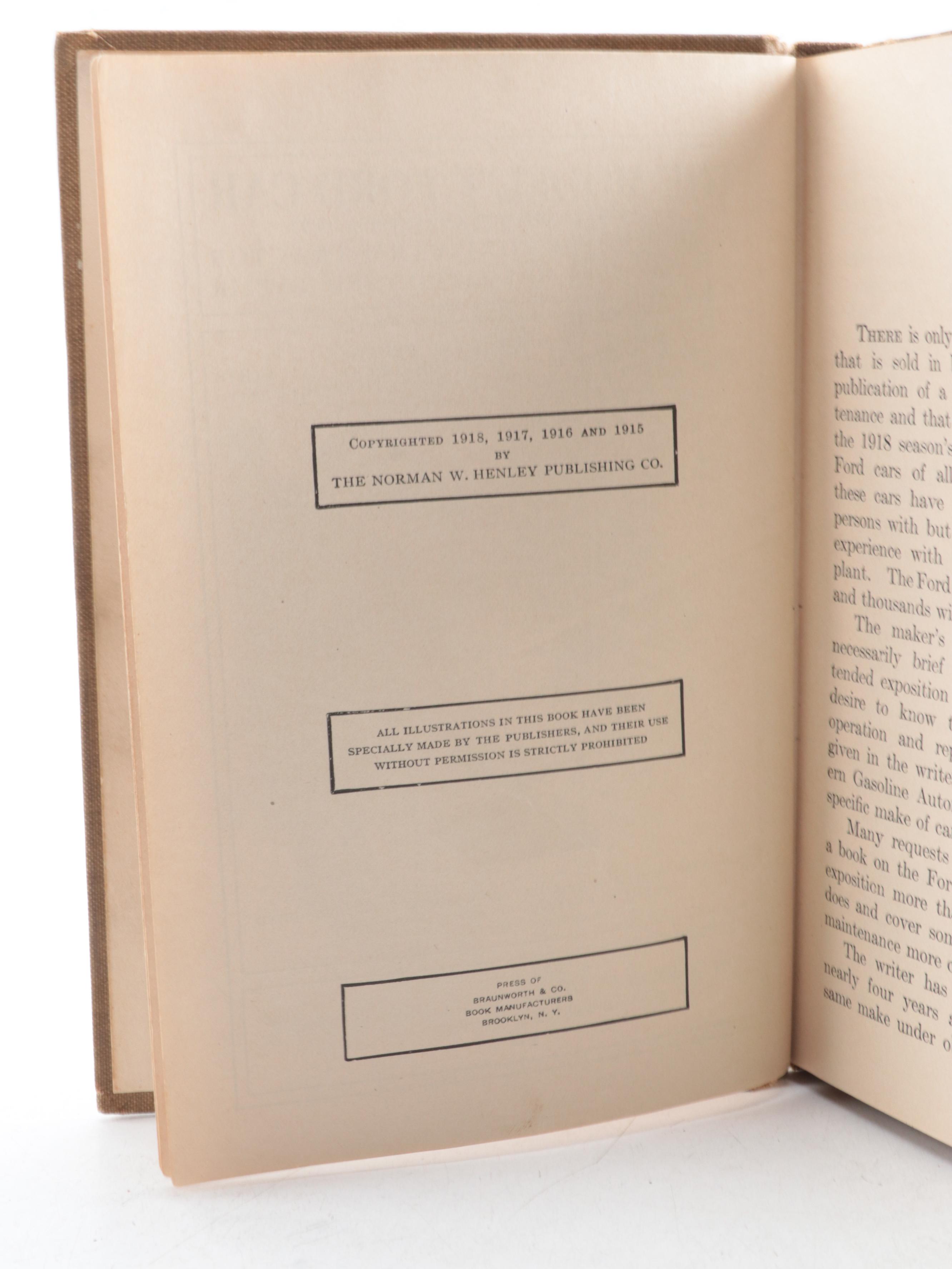 "The Model T Ford Car" by Victor W. Pagé and More Auto Mechanic Books