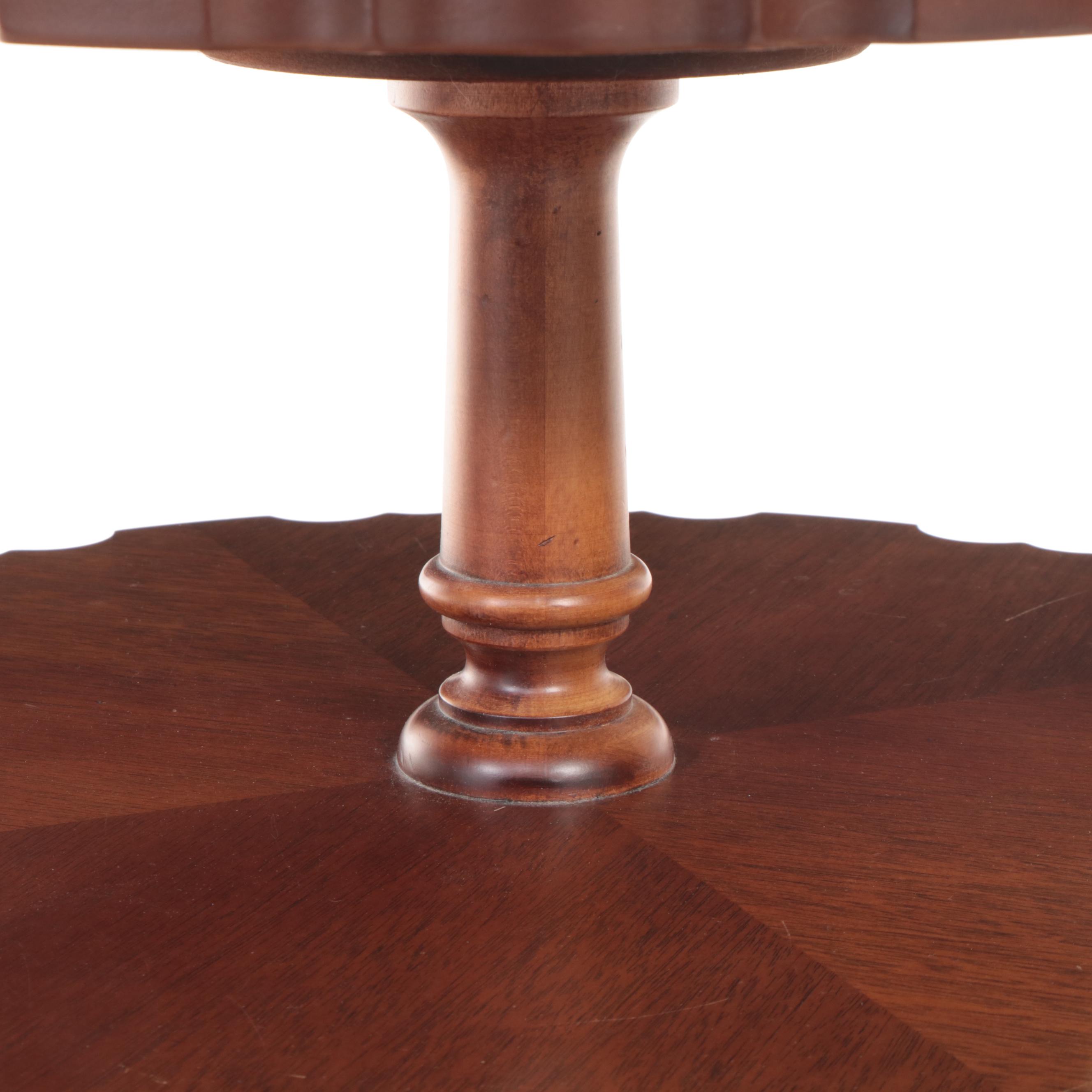 Lane Classical Style Mahogany and Maple Two-Tier Dumbwaiter