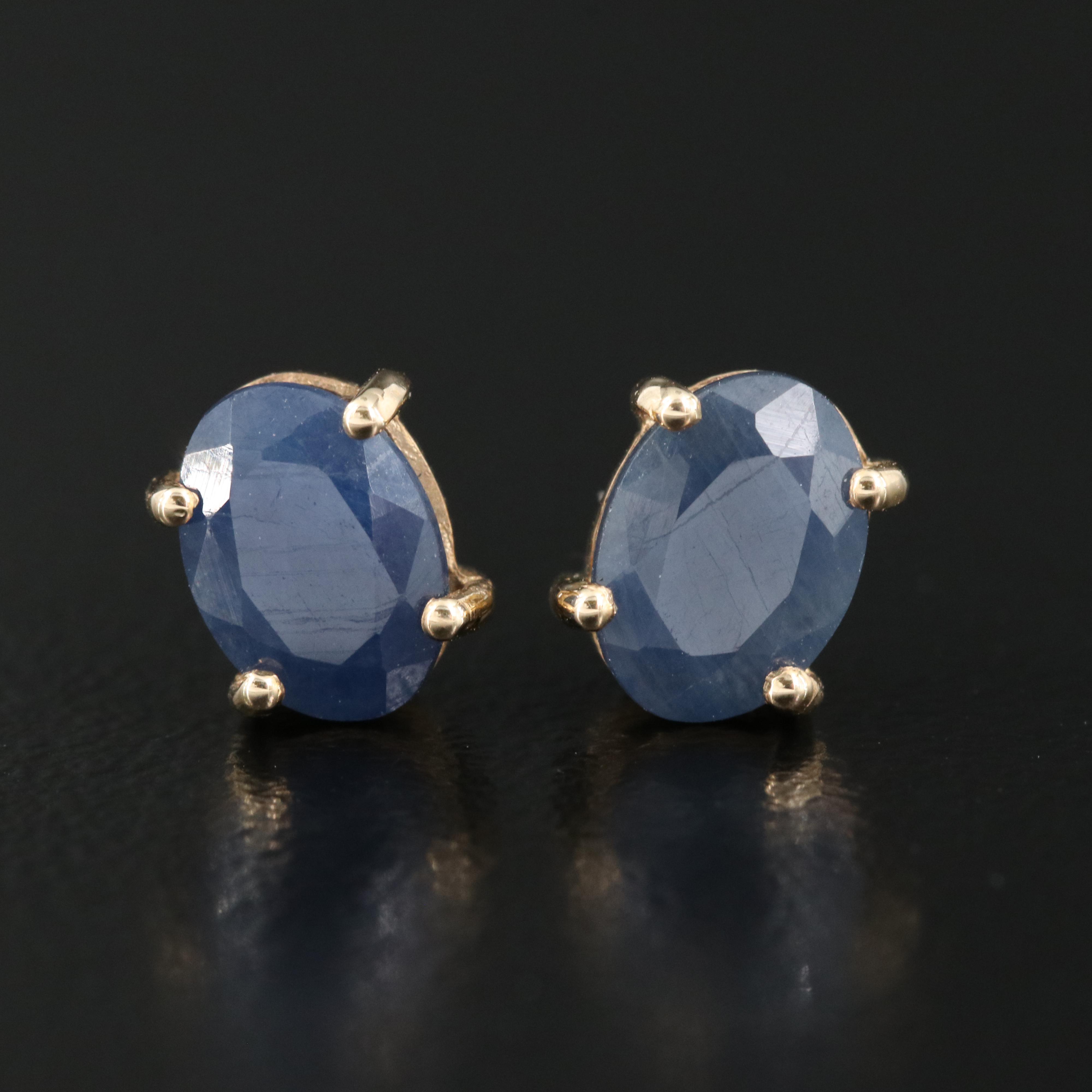 14K Sapphire Stud Earrings