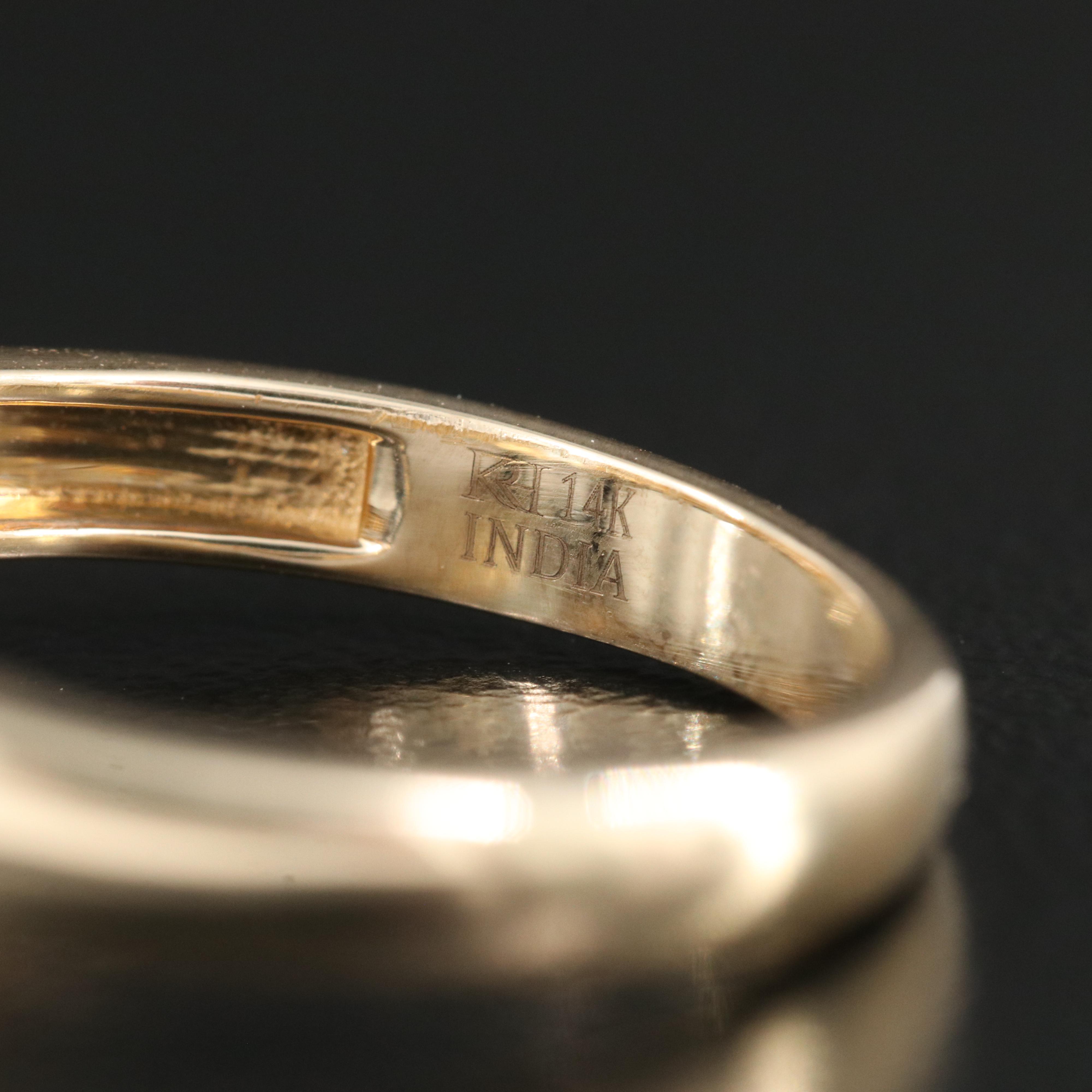 14K Aquamarine and Diamond Ring