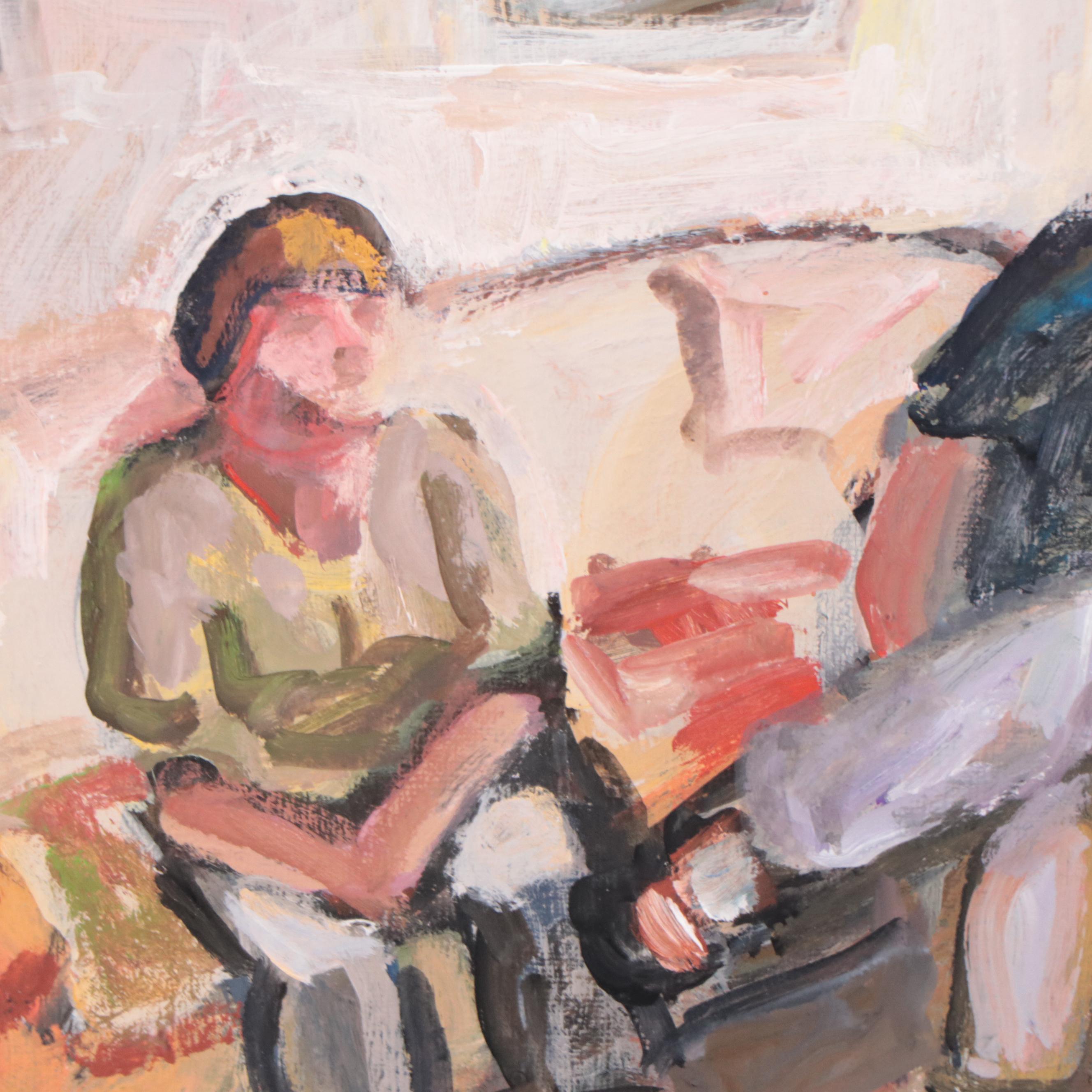 Marina Mozhayeva Genre Acrylic Painting, 2017