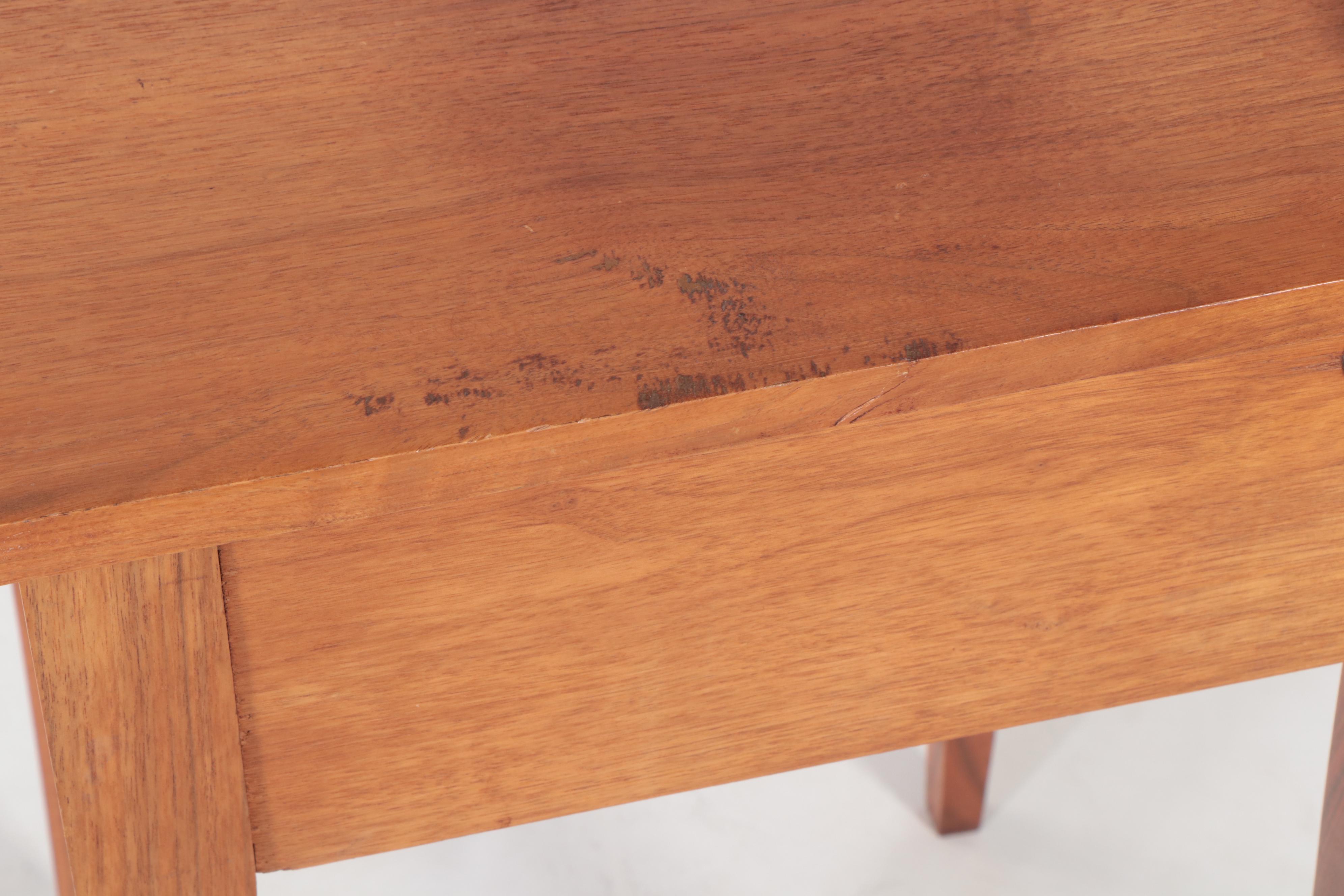 American Primitive Walnut Side Table, 20th Century