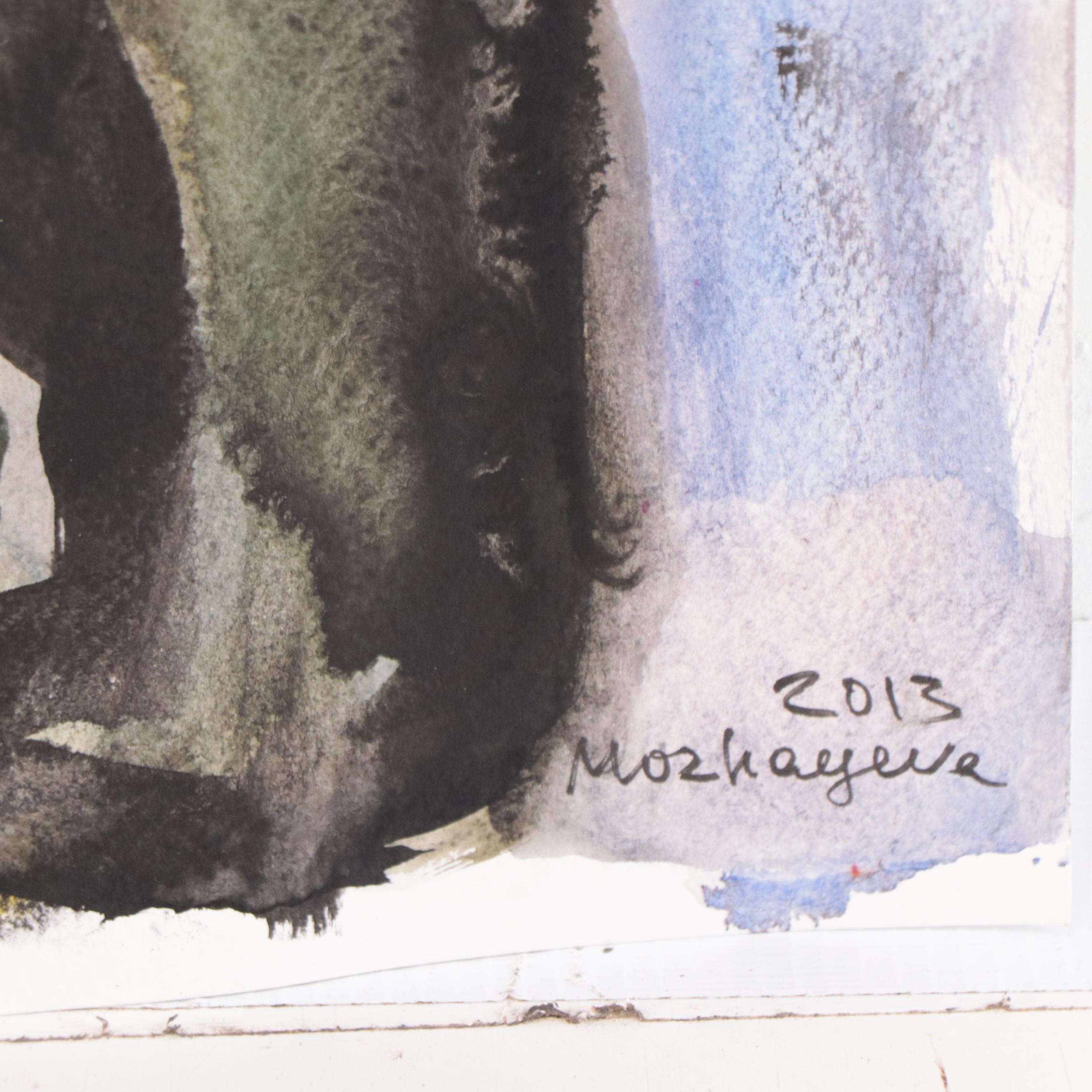 Marina Mozhayeva Portrait Watercolor Painting, 2013