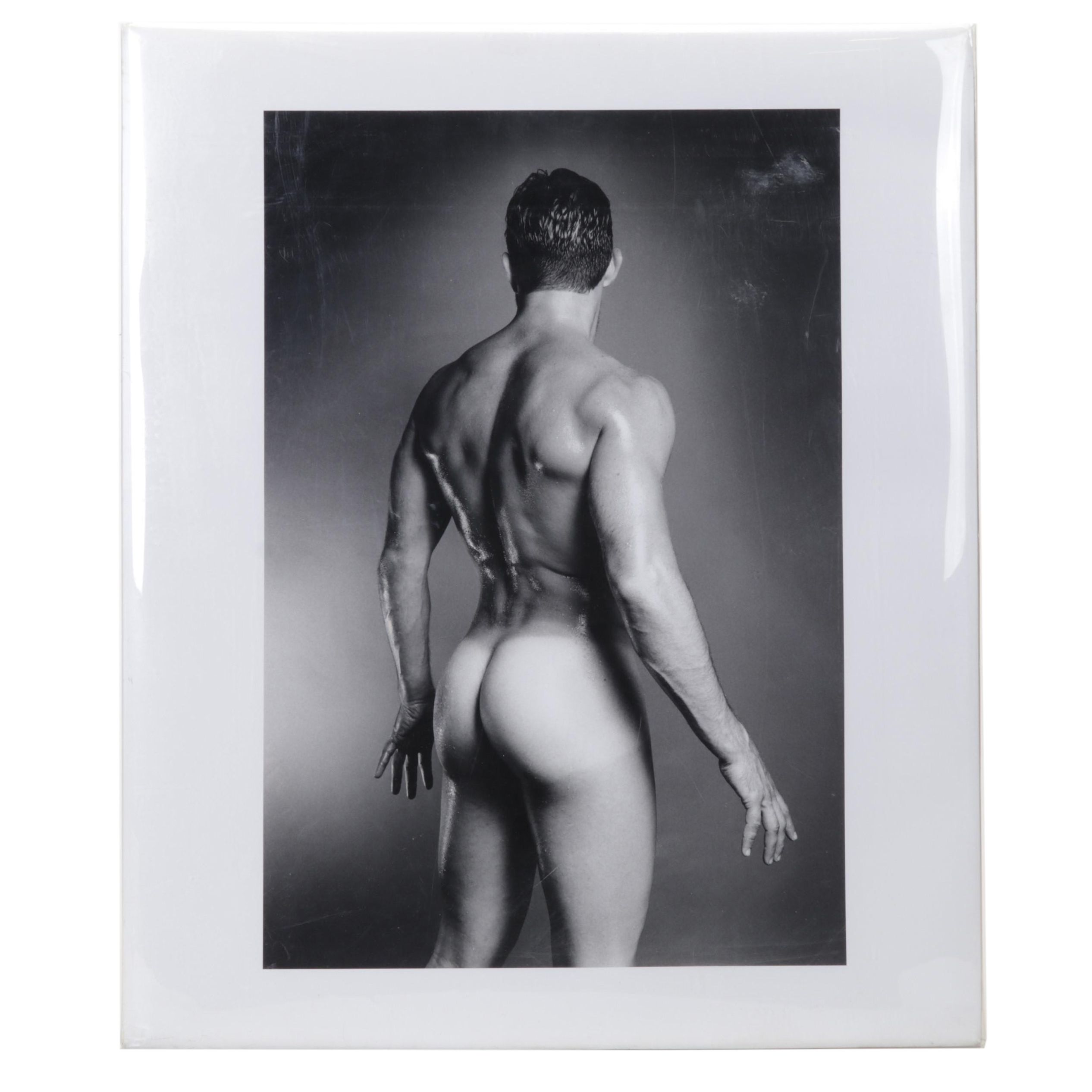 Monte Lee Kruse Silver Gelatin Photograph of Male Nude Portrait