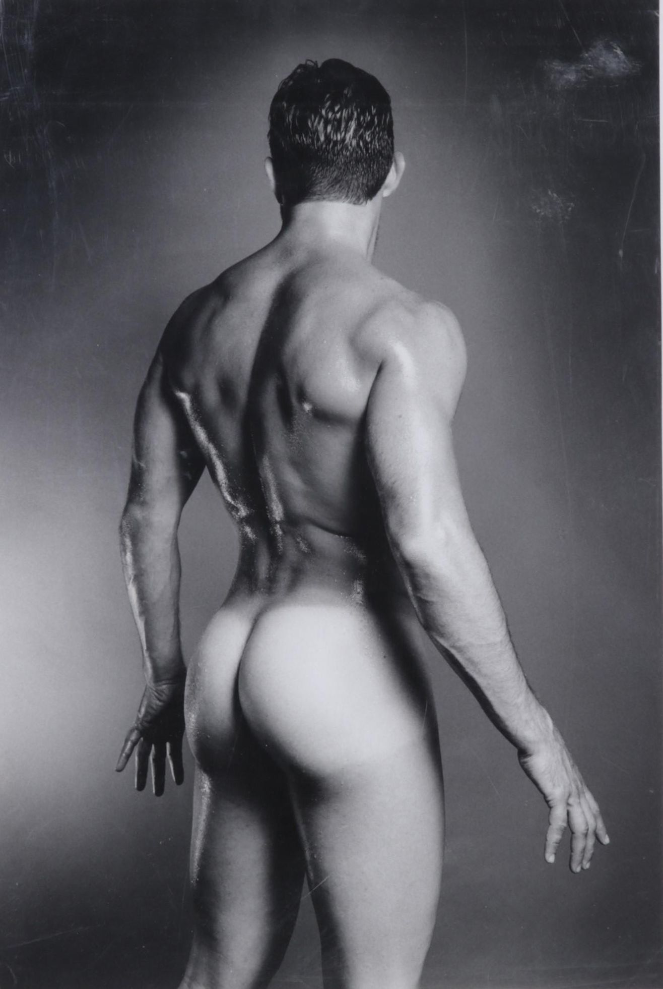 Monte Lee Kruse Silver Gelatin Photograph of Male Nude Portrait