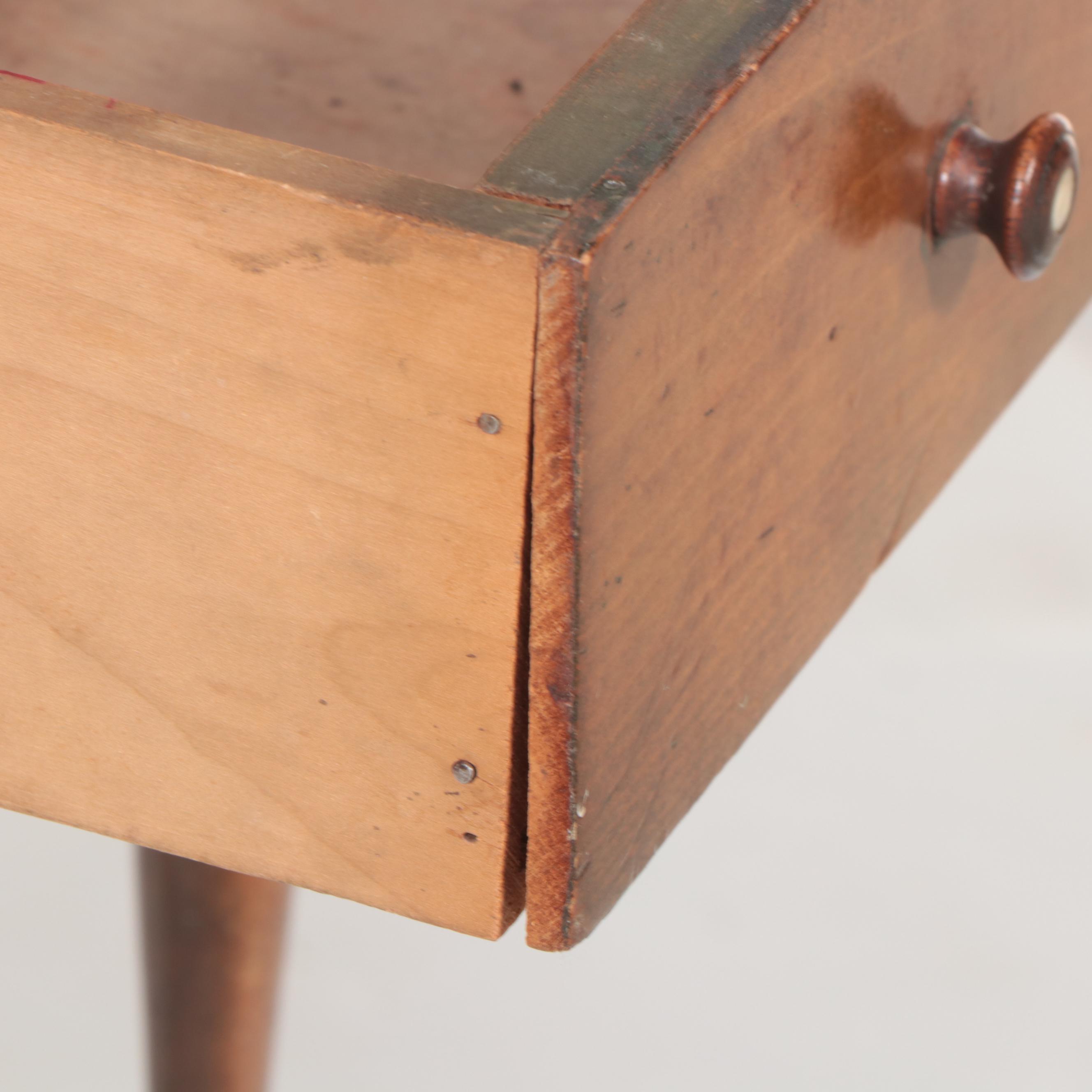 Federal Style Walnut-Stained Work Table, Early to Mid 20th Century