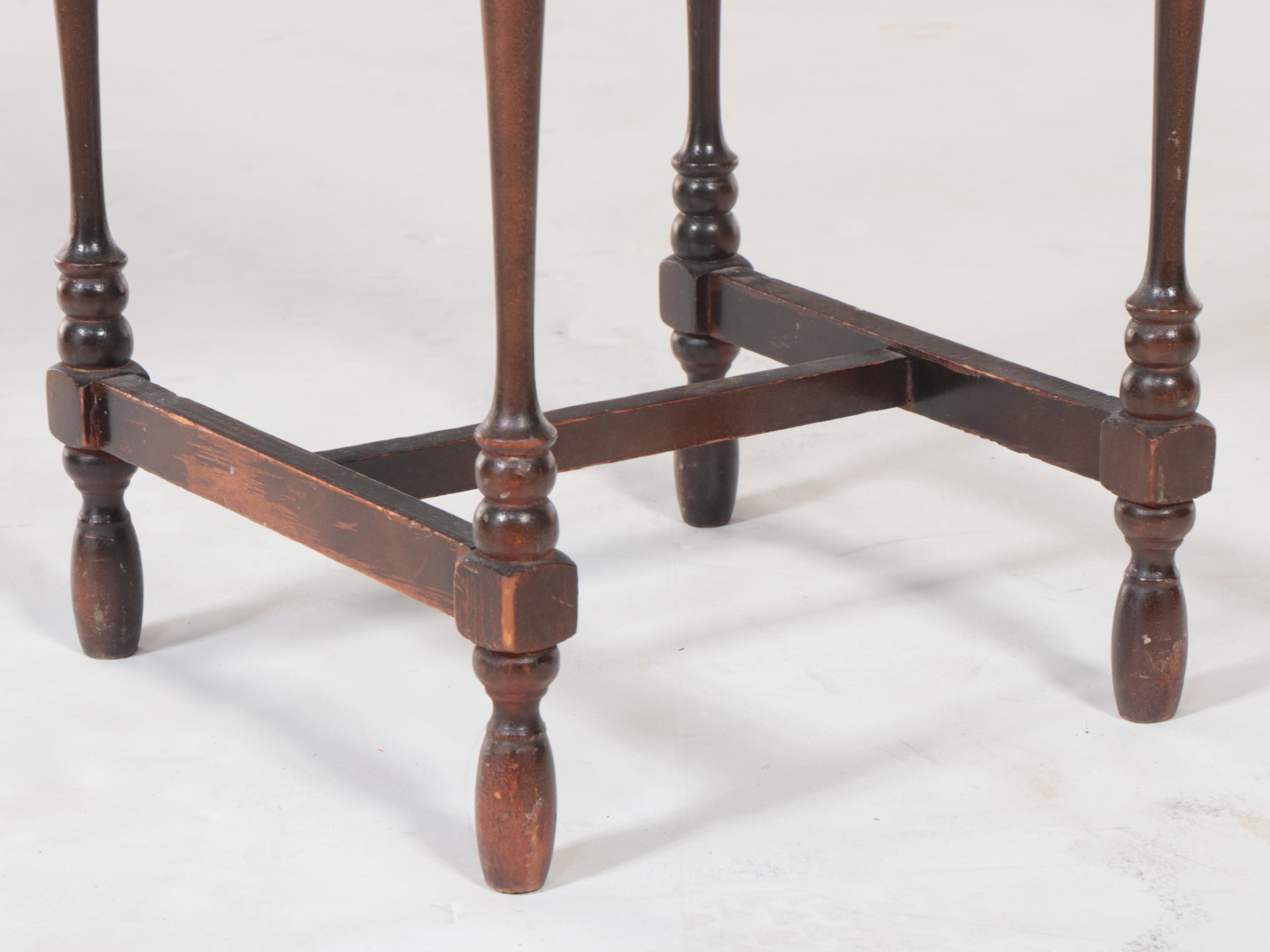 Federal Style Walnut-Stained Work Table, Early to Mid 20th Century