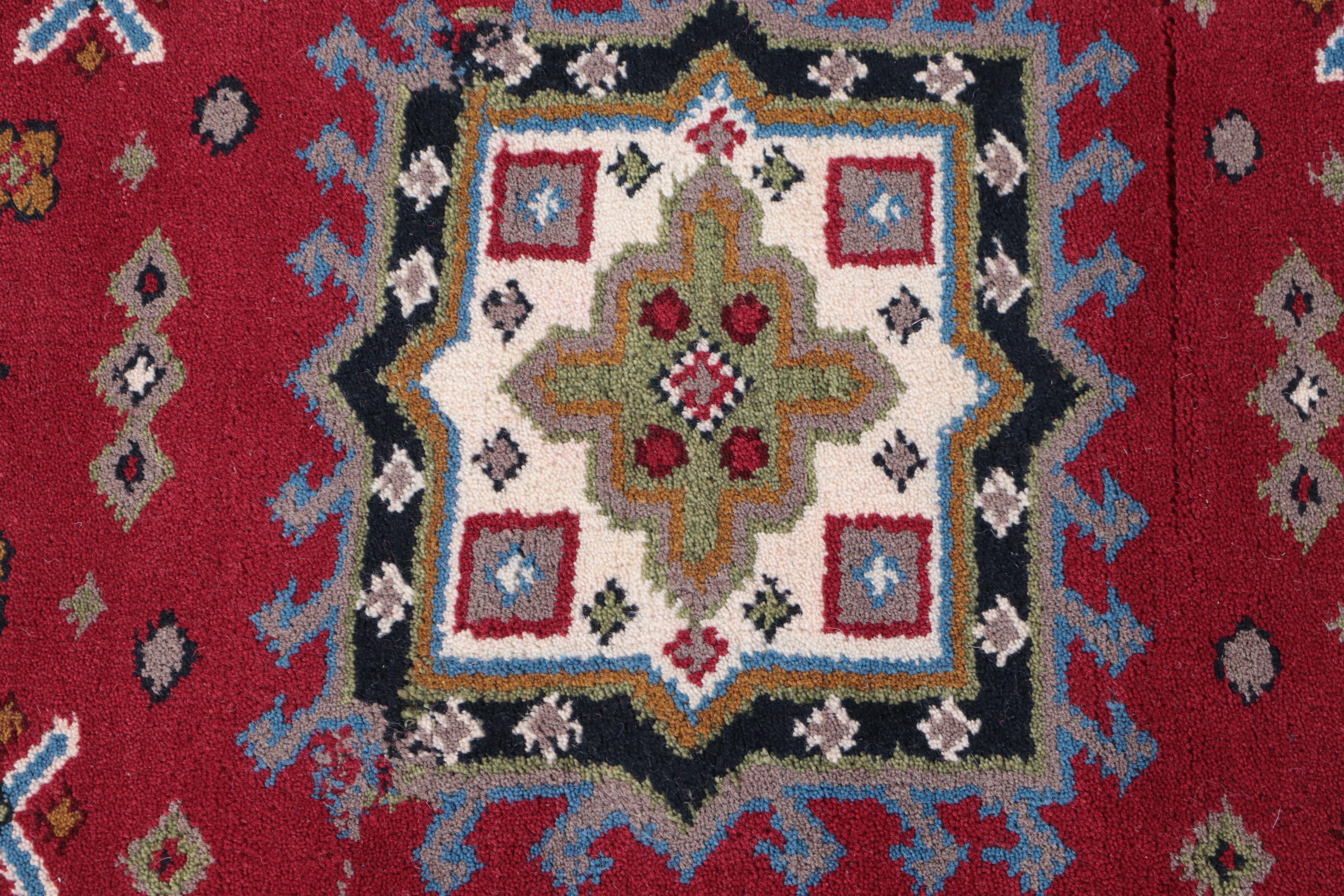 2'7 x 7'9 Hand-Knotted Afghan Kazak Style Carpet Runner