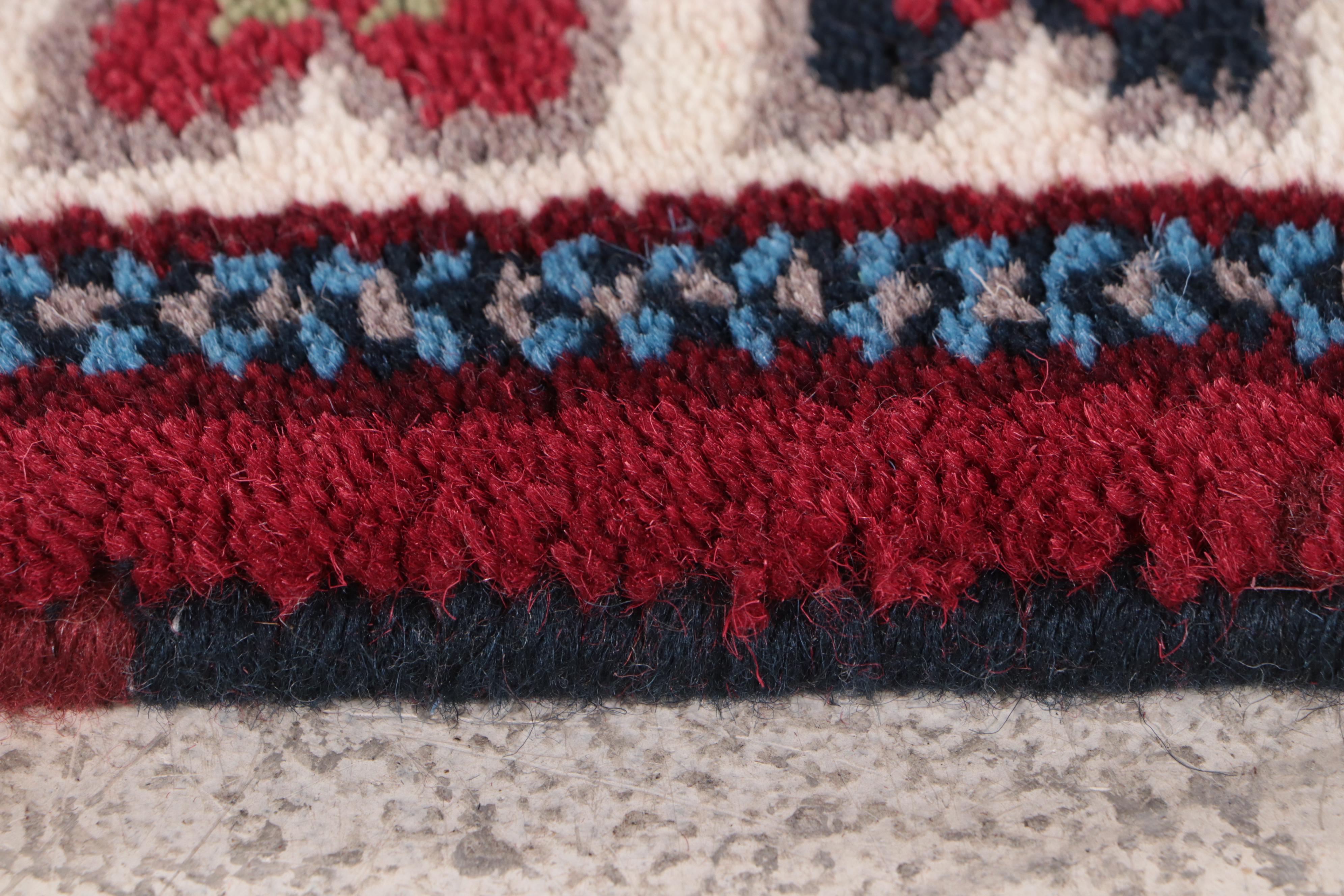 2'7 x 7'9 Hand-Knotted Afghan Kazak Style Carpet Runner