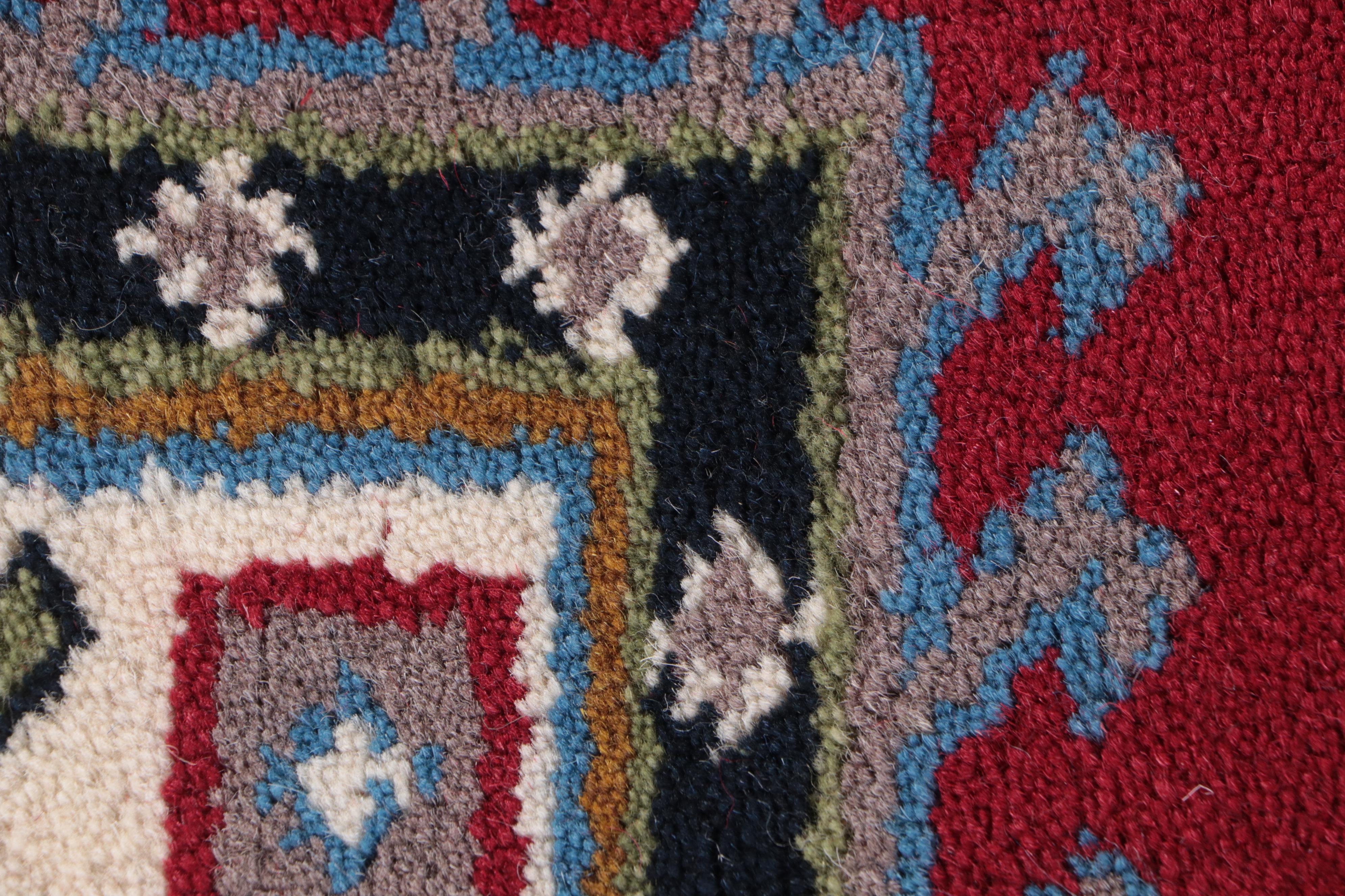 2'7 x 7'9 Hand-Knotted Afghan Kazak Style Carpet Runner