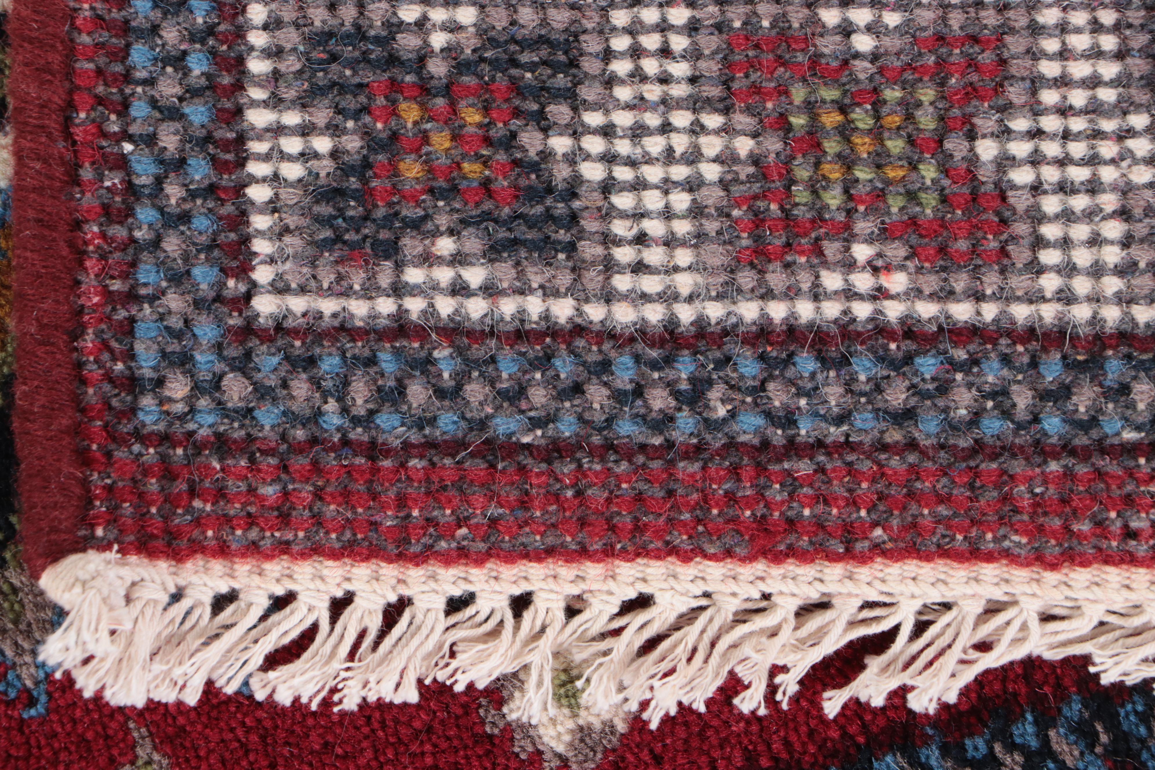 2'7 x 7'9 Hand-Knotted Afghan Kazak Style Carpet Runner