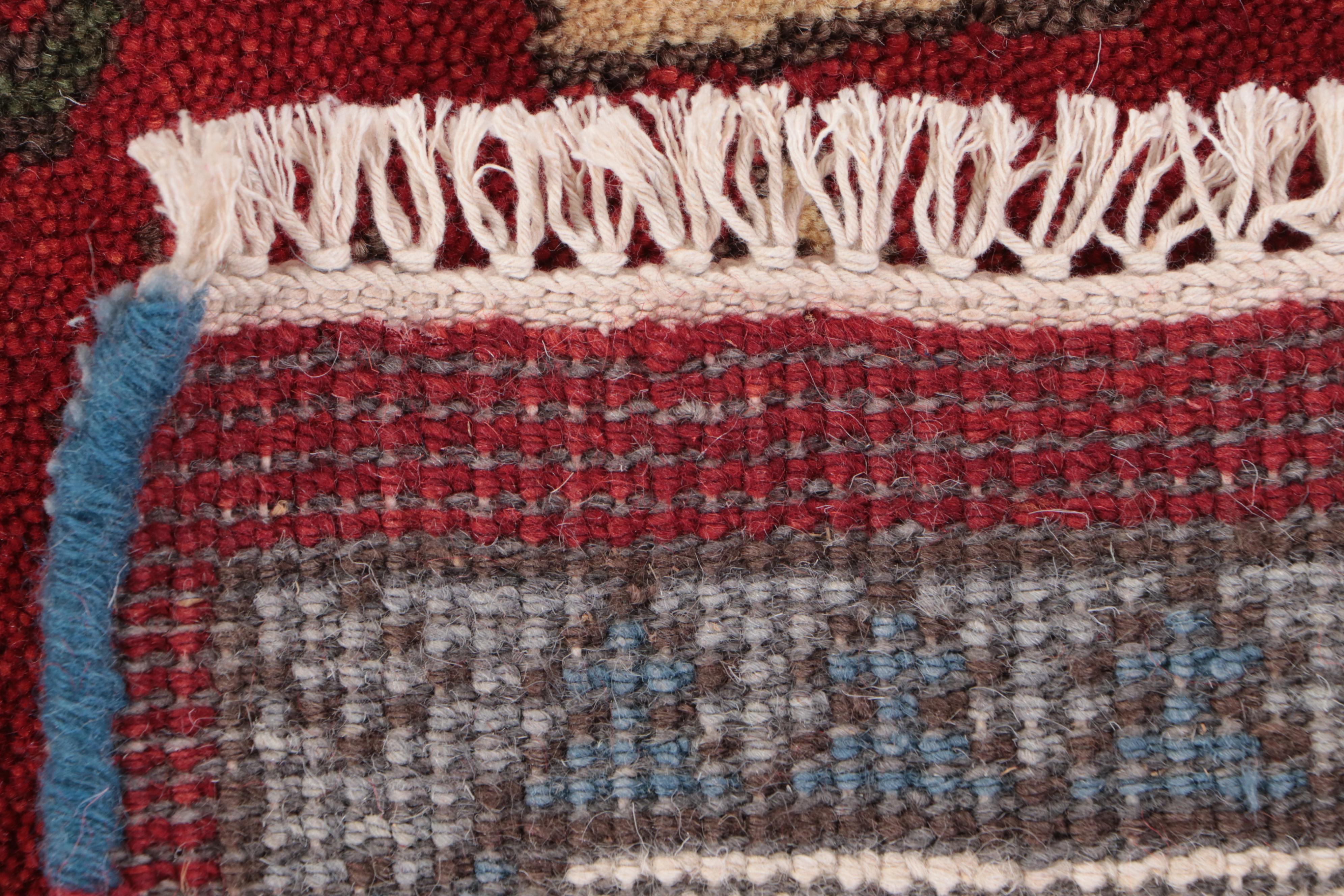 4'1 x 6'1 Hand-Knotted Afghan Kazak Style Area Rug