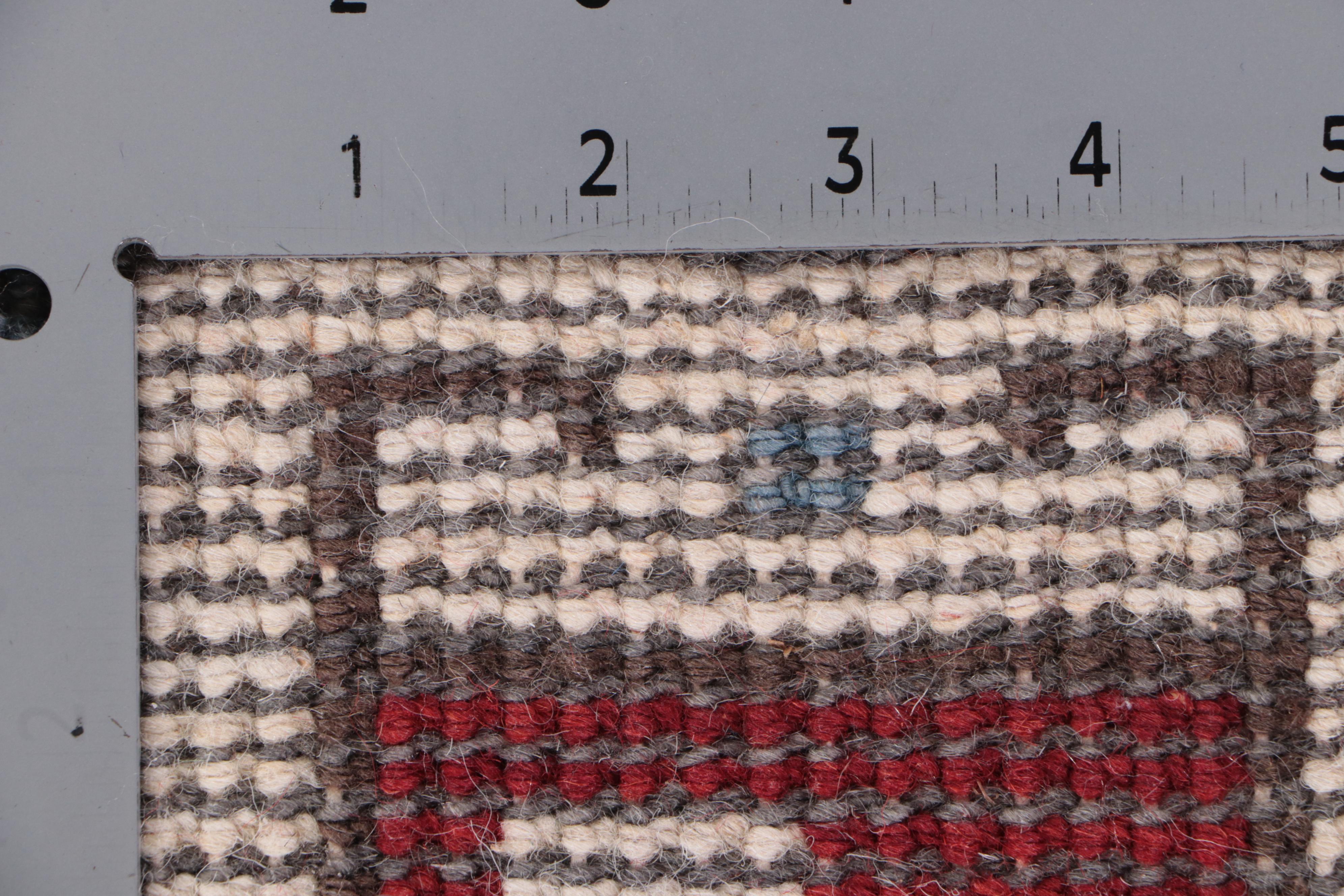 4'1 x 6'1 Hand-Knotted Afghan Kazak Style Area Rug