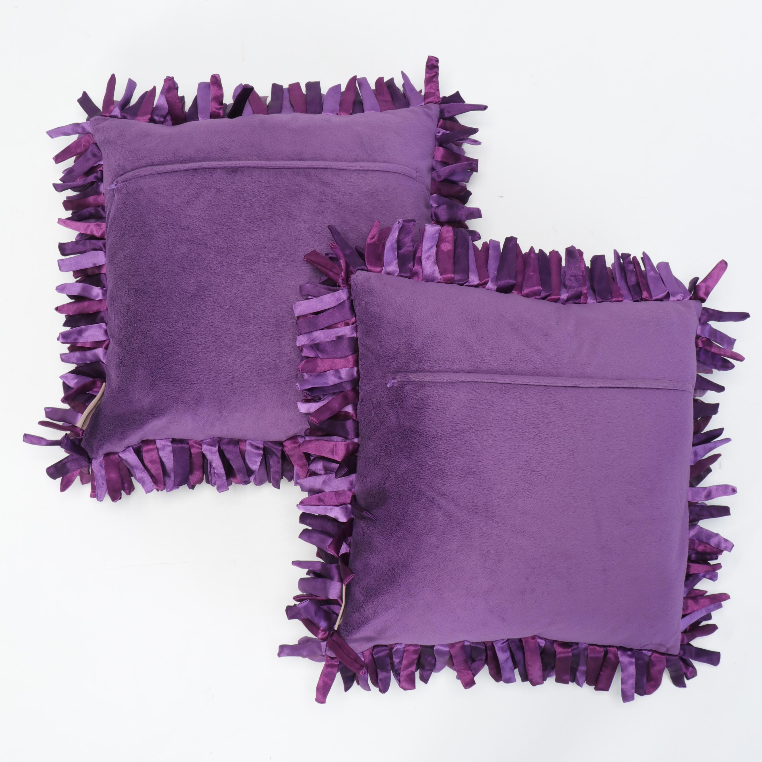 Accent Pillows Featuring Fringed, Pieced, Faux Fur and Zebra Striped Designs