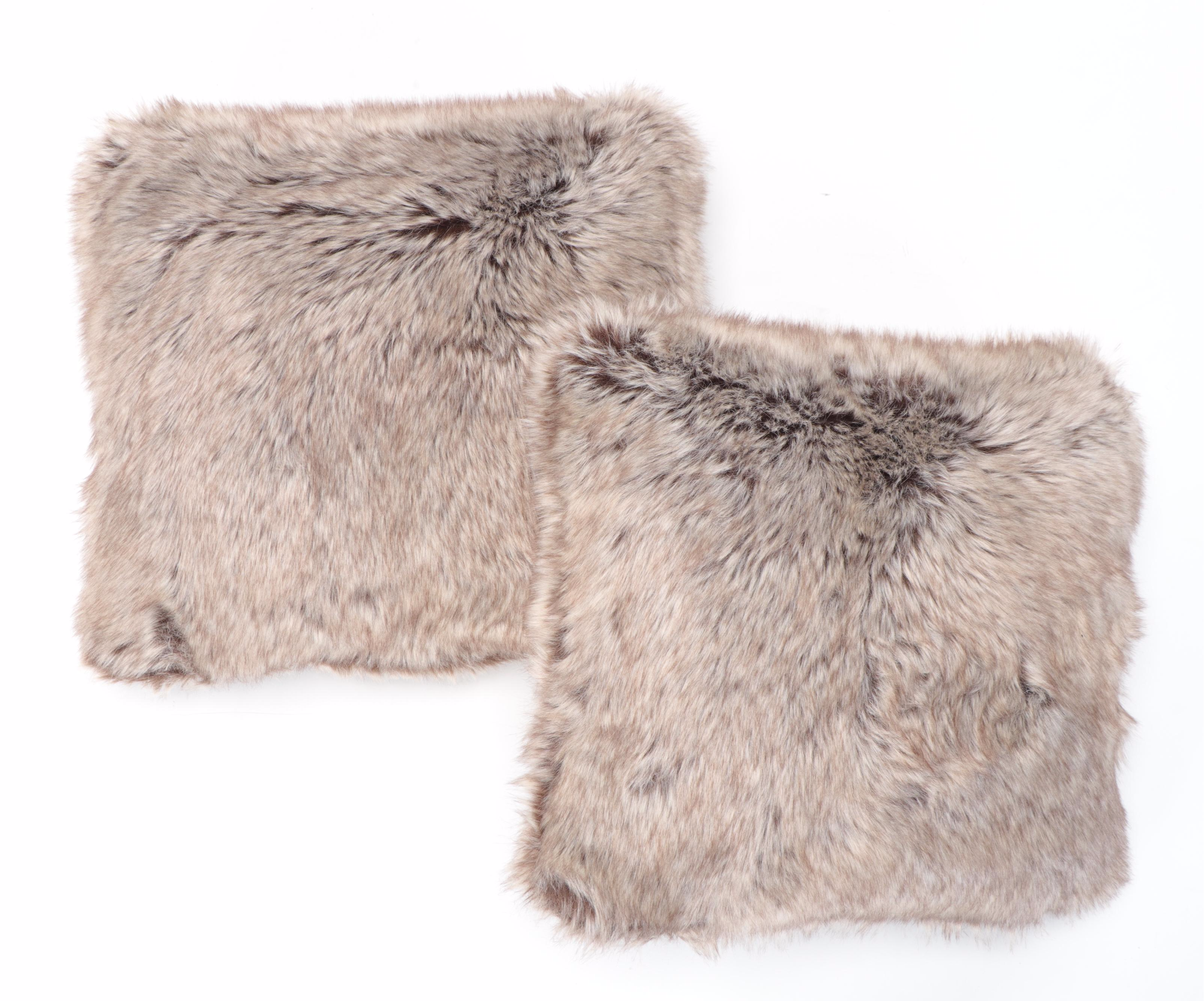 Accent Pillows Featuring Fringed, Pieced, Faux Fur and Zebra Striped Designs