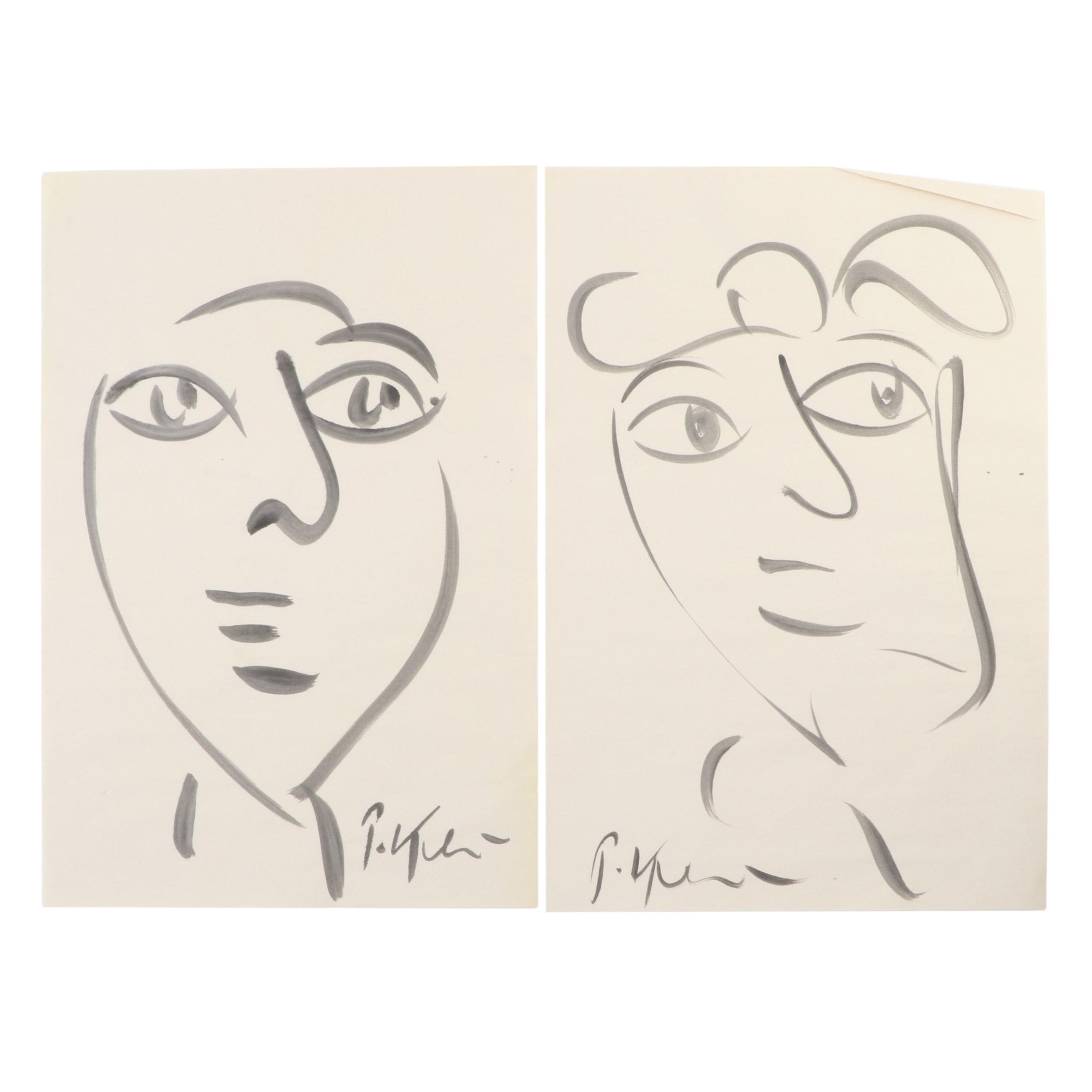 Peter Keil Abstract Ink Portraits