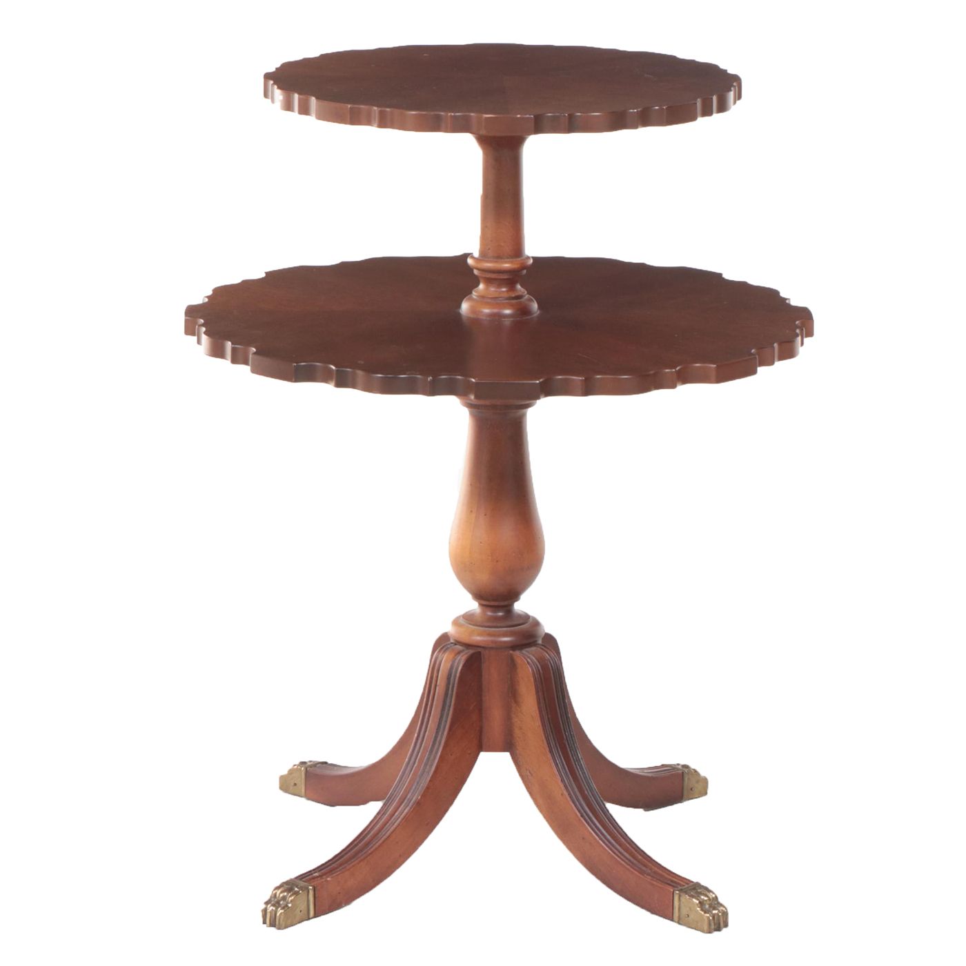 Lane Classical Style Mahogany and Maple Two-Tier Dumbwaiter