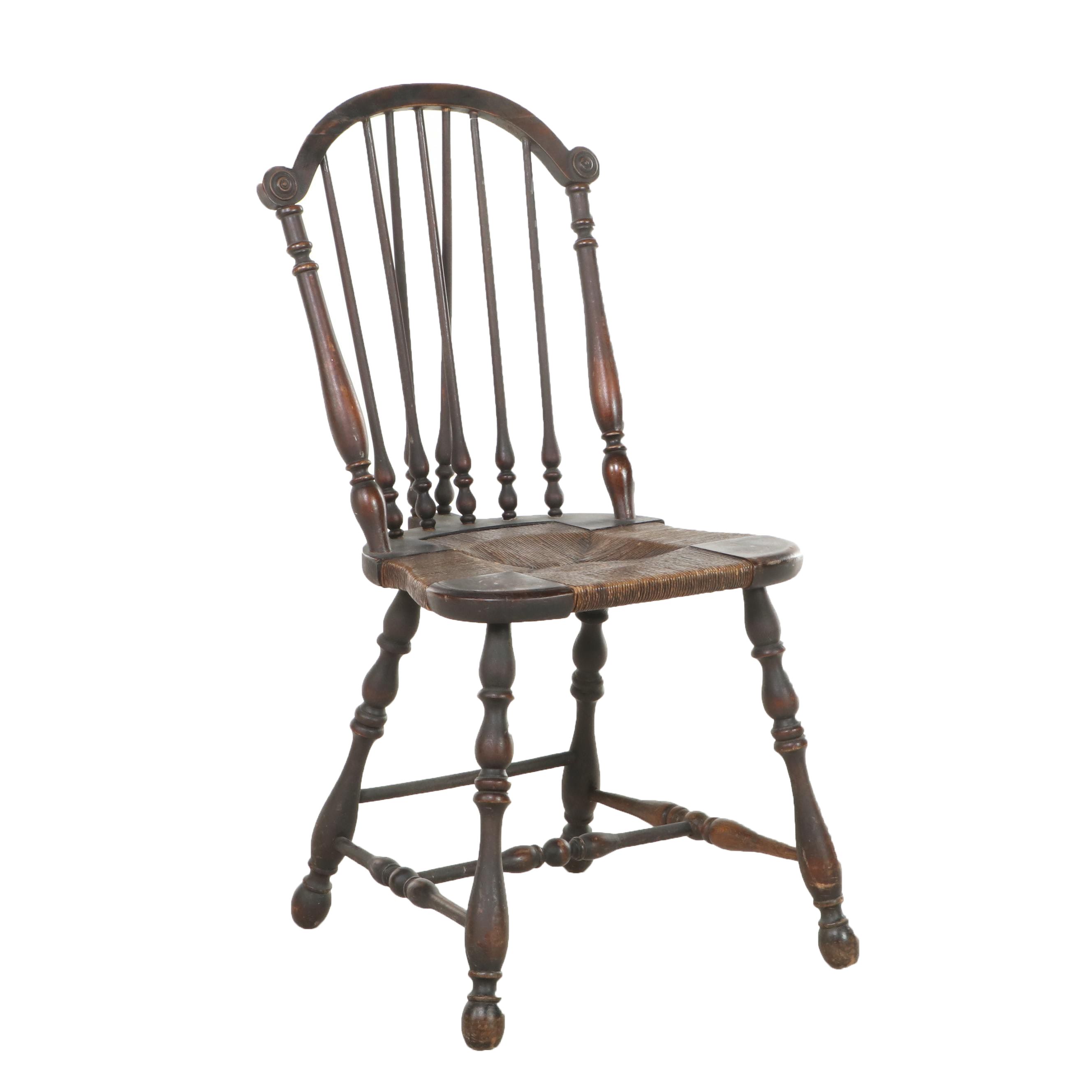 Sikes Chair Co. Colonial Style Brace-Back Windsor Side Chair, Early 20th Century