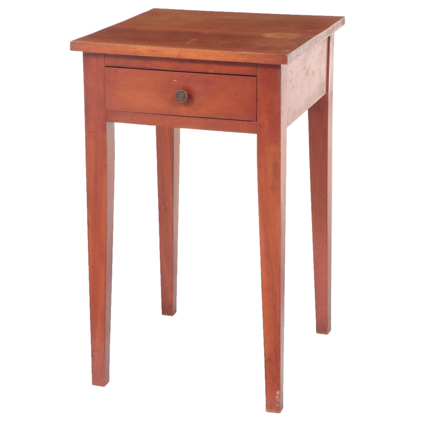 American Primitive Cherrywood Side Table, 20th Century