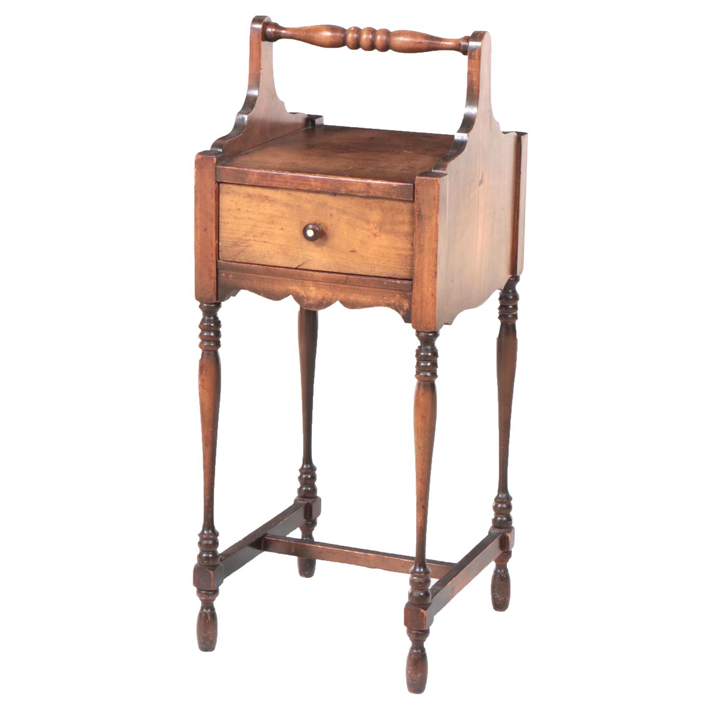 Federal Style Walnut-Stained Work Table, Early to Mid 20th Century